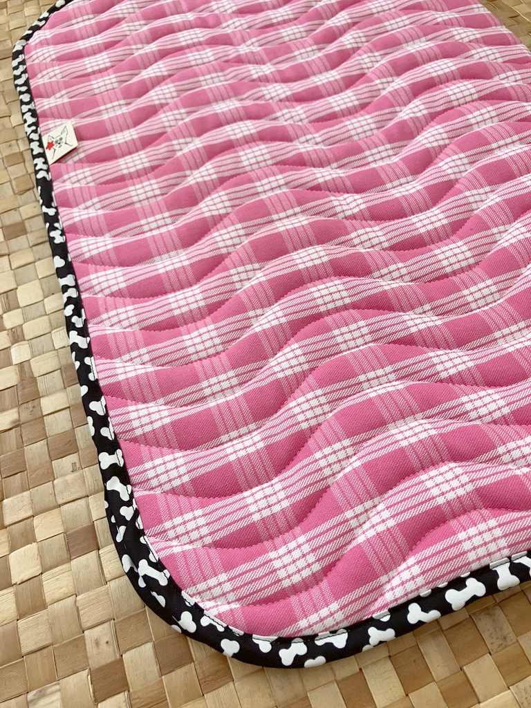 Pink Palaka Dog blanket Cat blanket made in Hawaii
