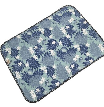 Tropical Blue Lawai and Navy blue Palaka Dog Blanket Cat Blanket