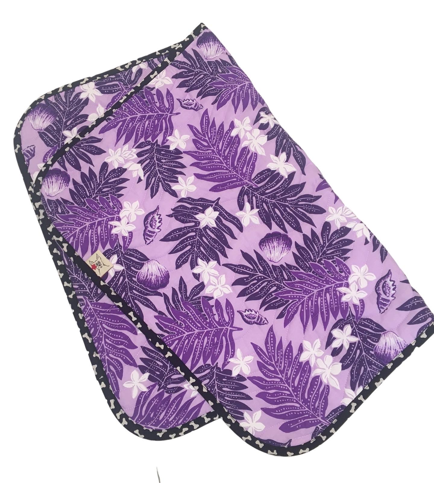 Lawai Ferns Purple Tropical Design Dog Blanket Cat Blanket