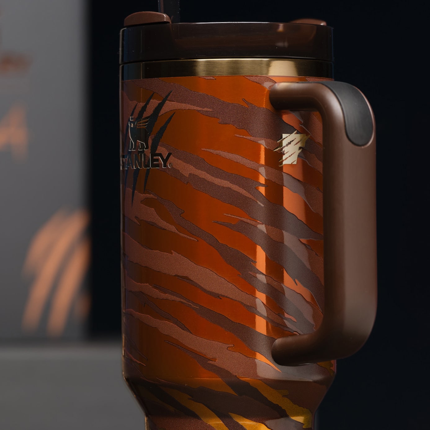 Tiger Stripe Quencher Bronze Tumbler 40oz