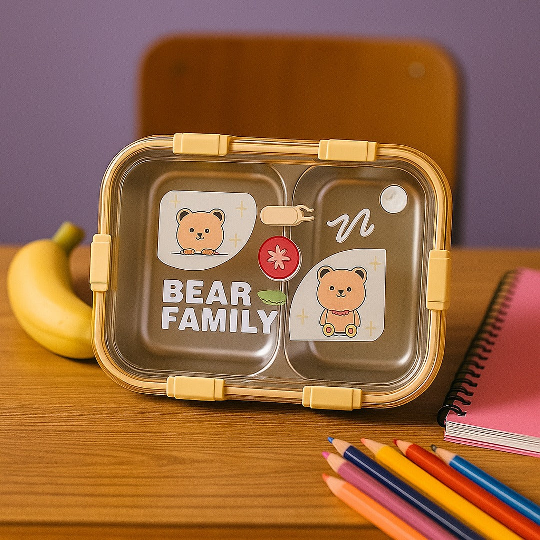 Bear Family Lunch Stainless Steel Box
