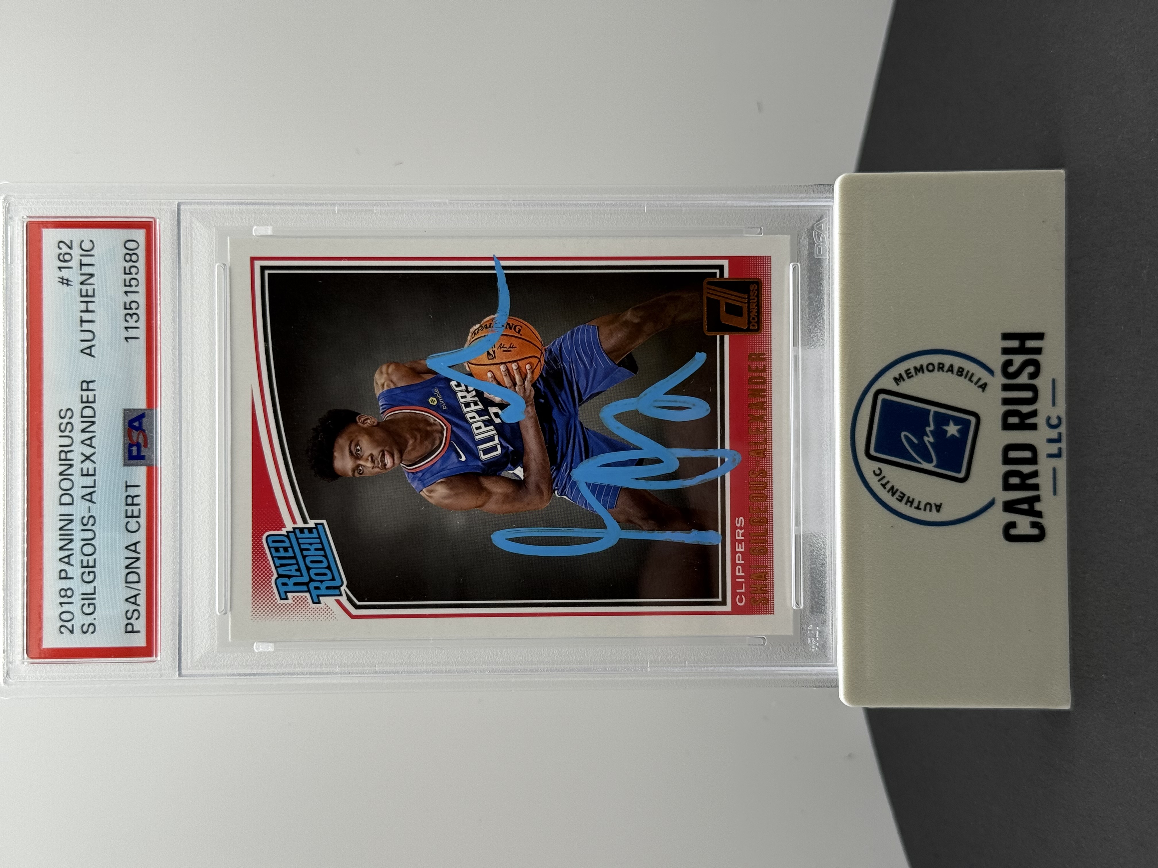 2018 Panini Donruss Shai Gilgeous-Alexander Autographed Rookie Card