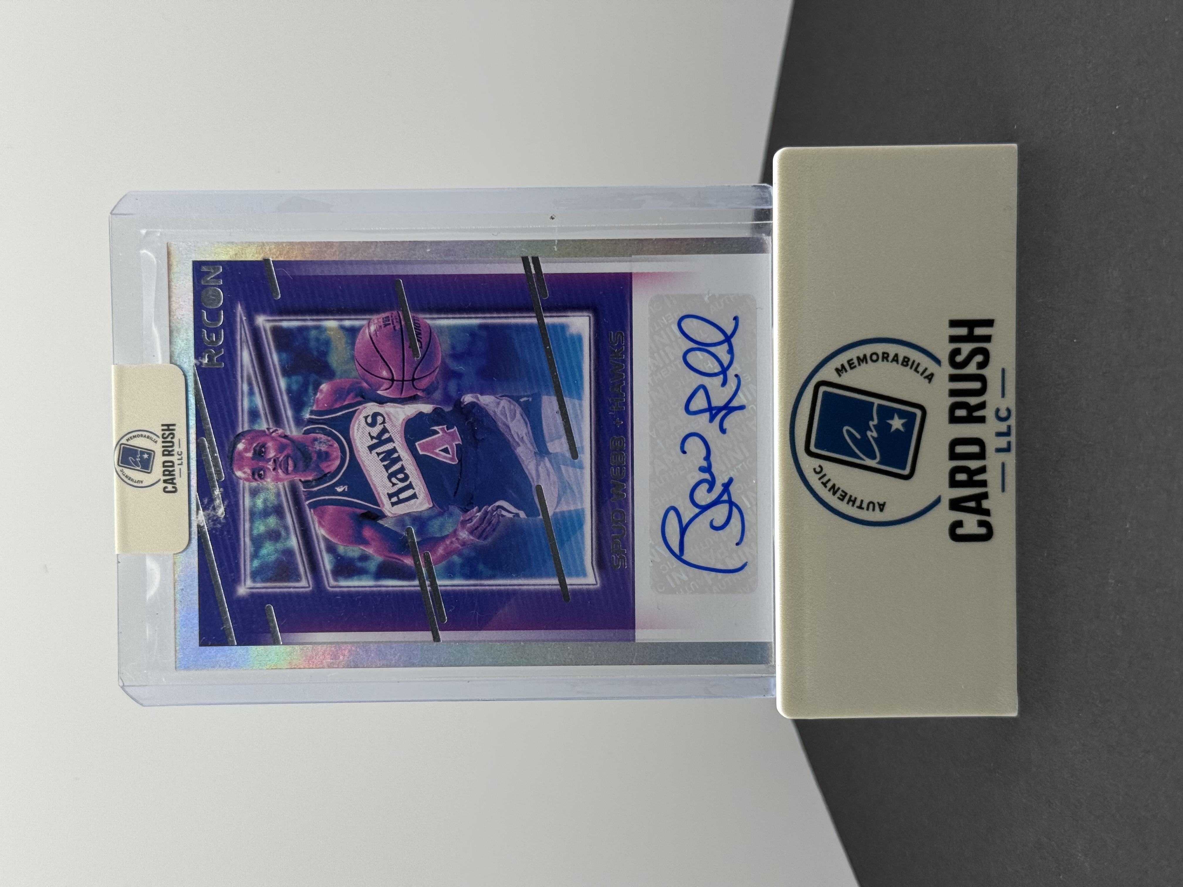 2020-21 Panini Recon Autographed Spud Webb Atlanta Hawks Basketball Card