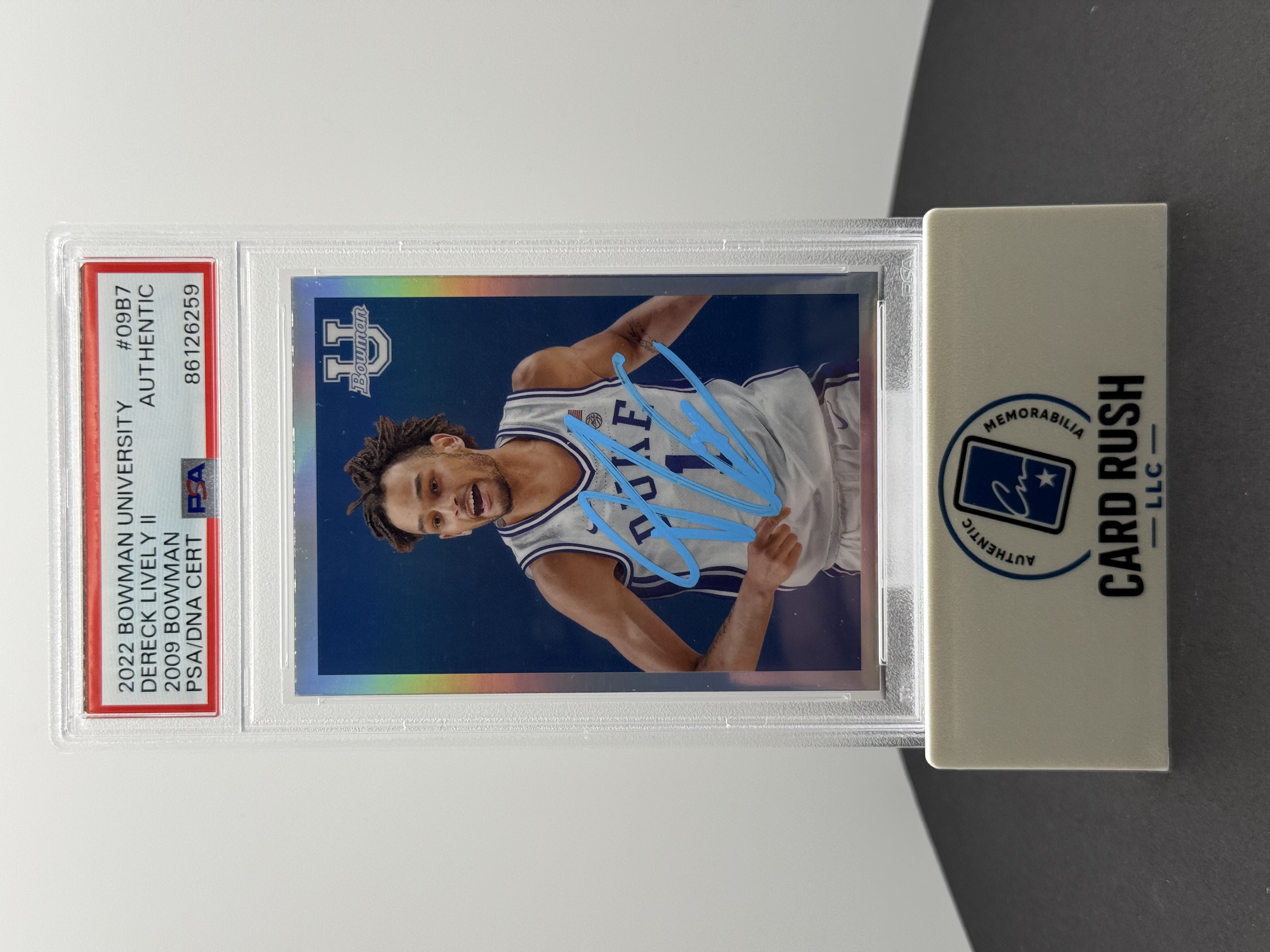 2022-23 Topps Bowman University Dereck Lively II Autograph Basketball Card