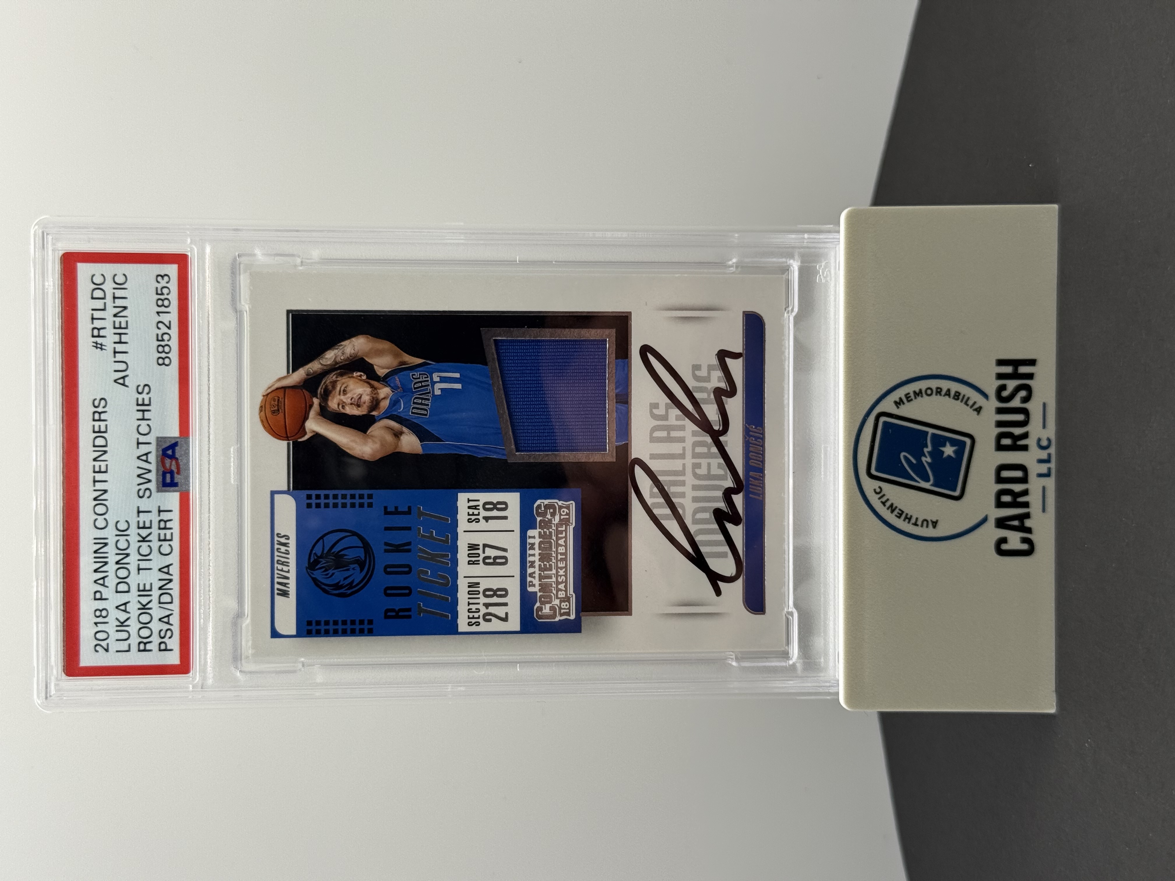 2018 Panini Contenders Luka Dončić Rookie Ticket Swatches Card