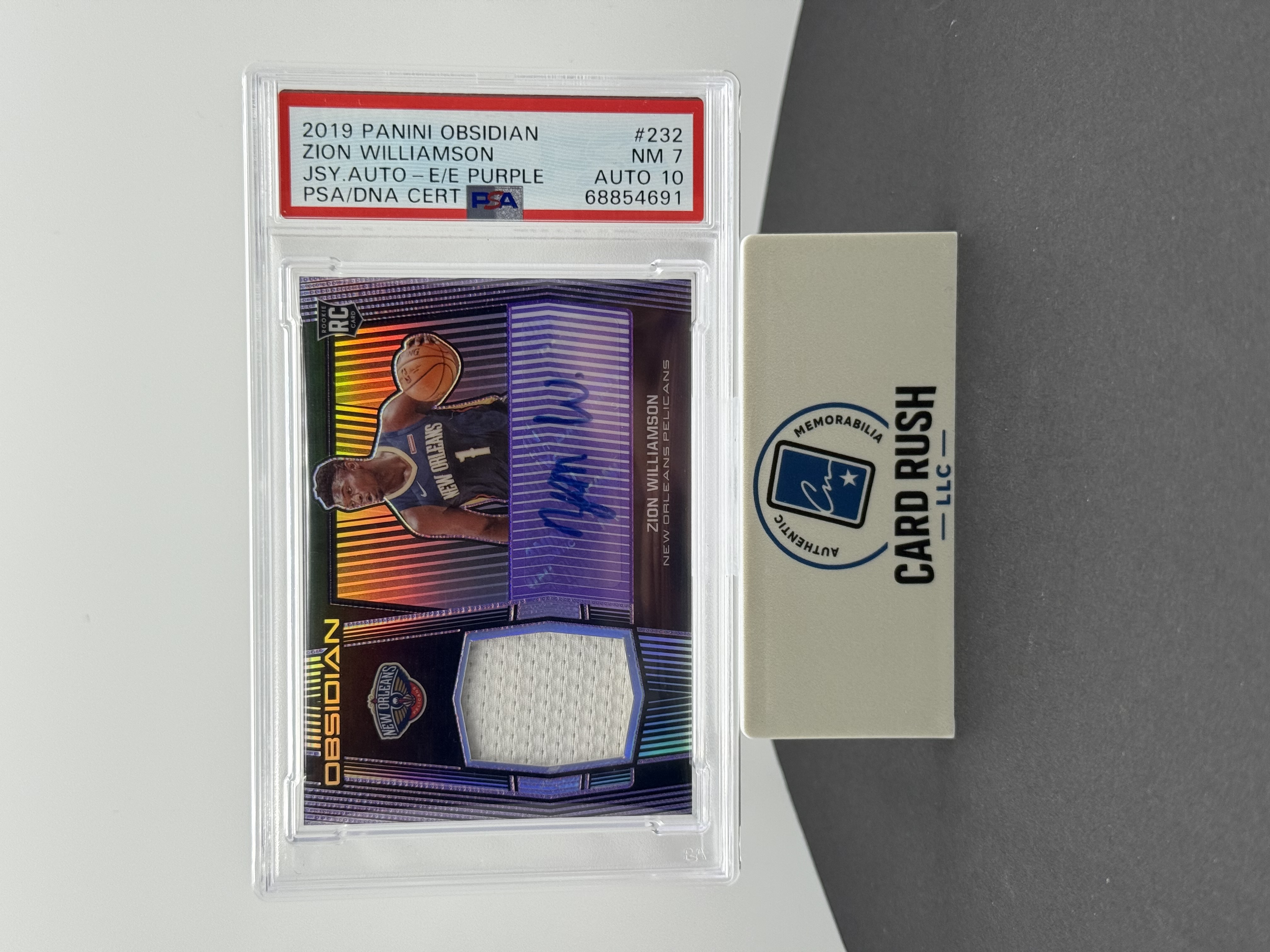 2019 Panini Obsidian Zion Williamson RPA Rookie Card
