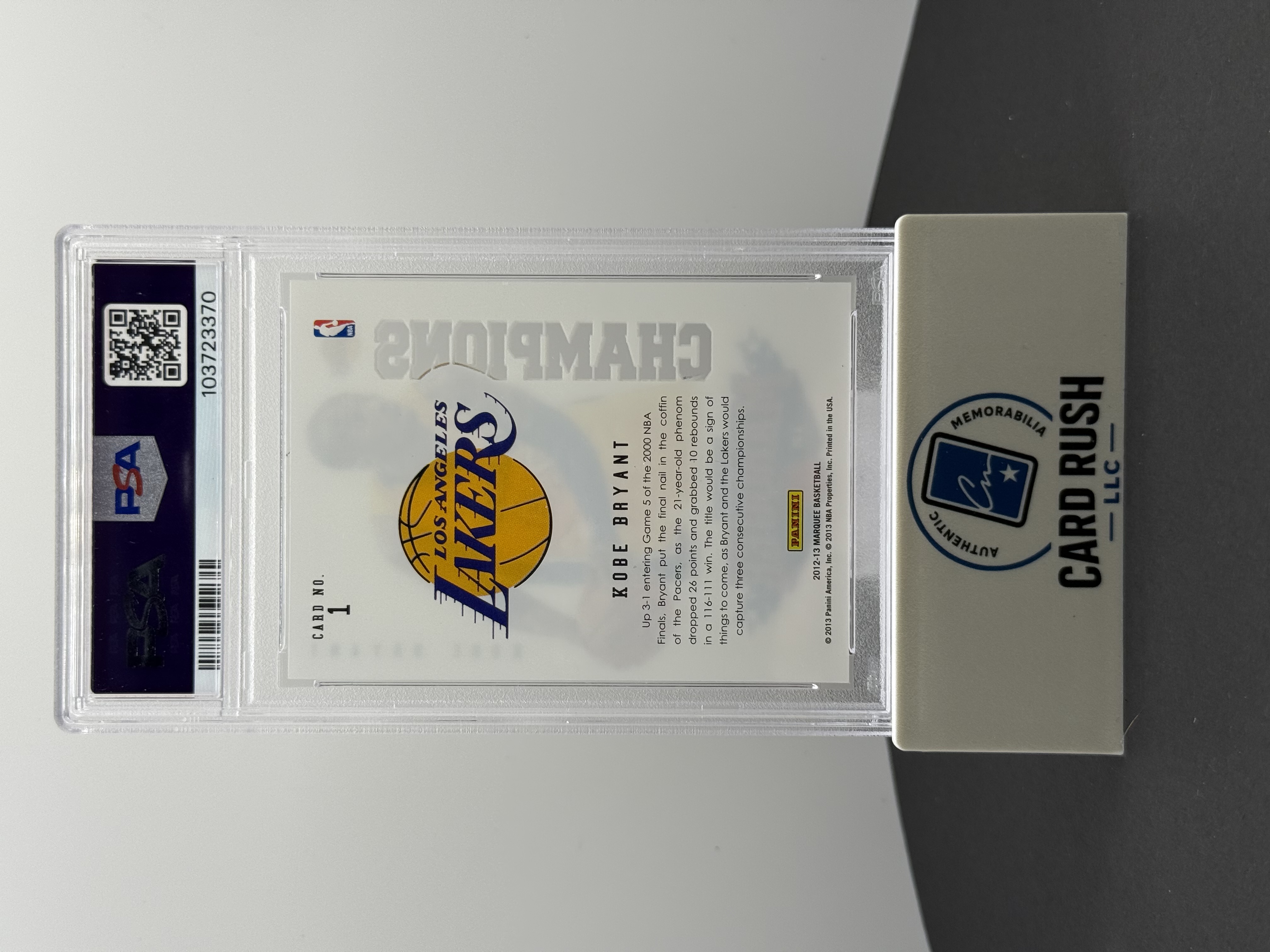 2012 Panini Marquee Kobe Bryant CHAMPIONS