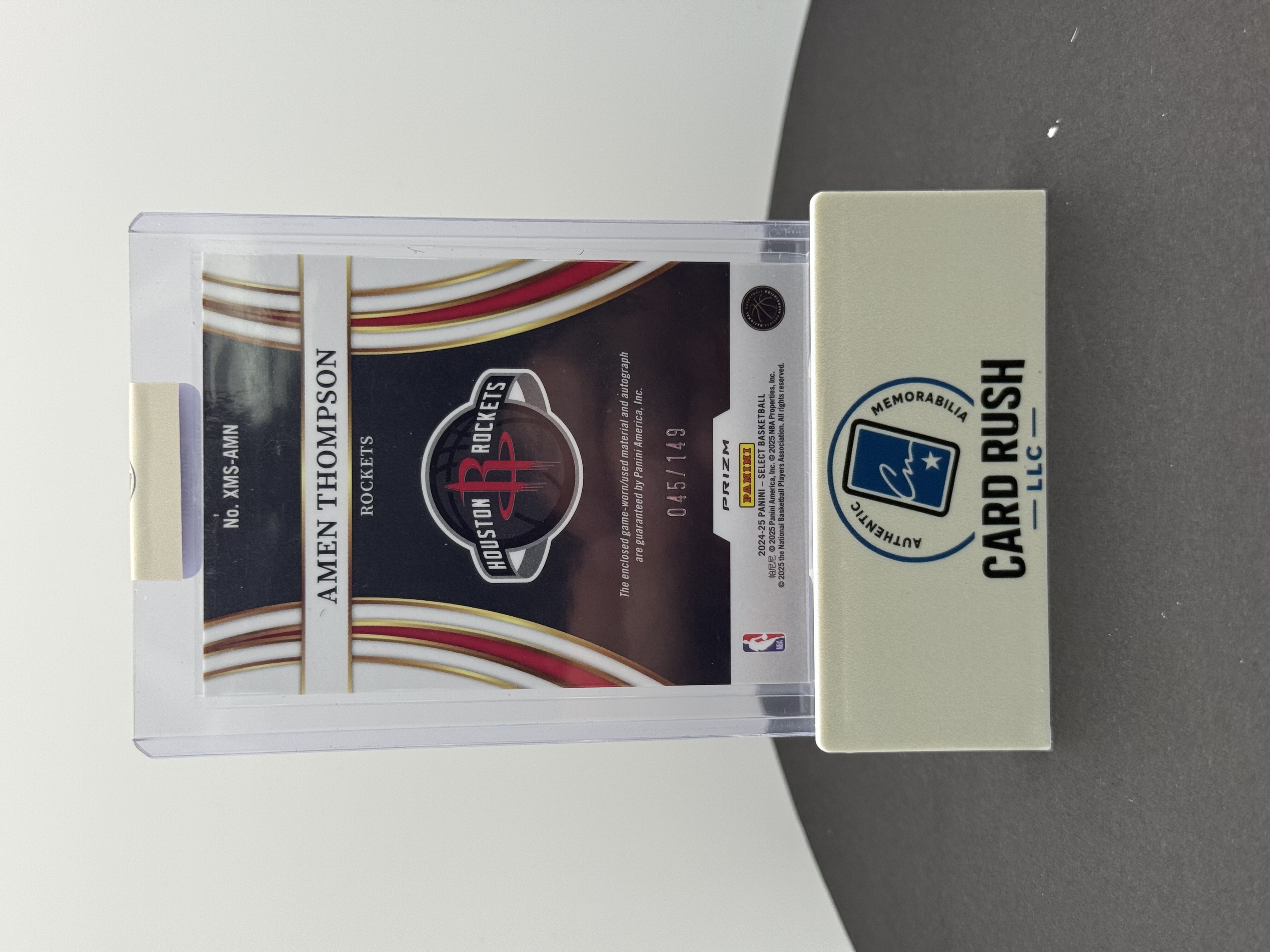 2024-25 Panini Select X-Factor Amen Thompson Autographed Patch Card