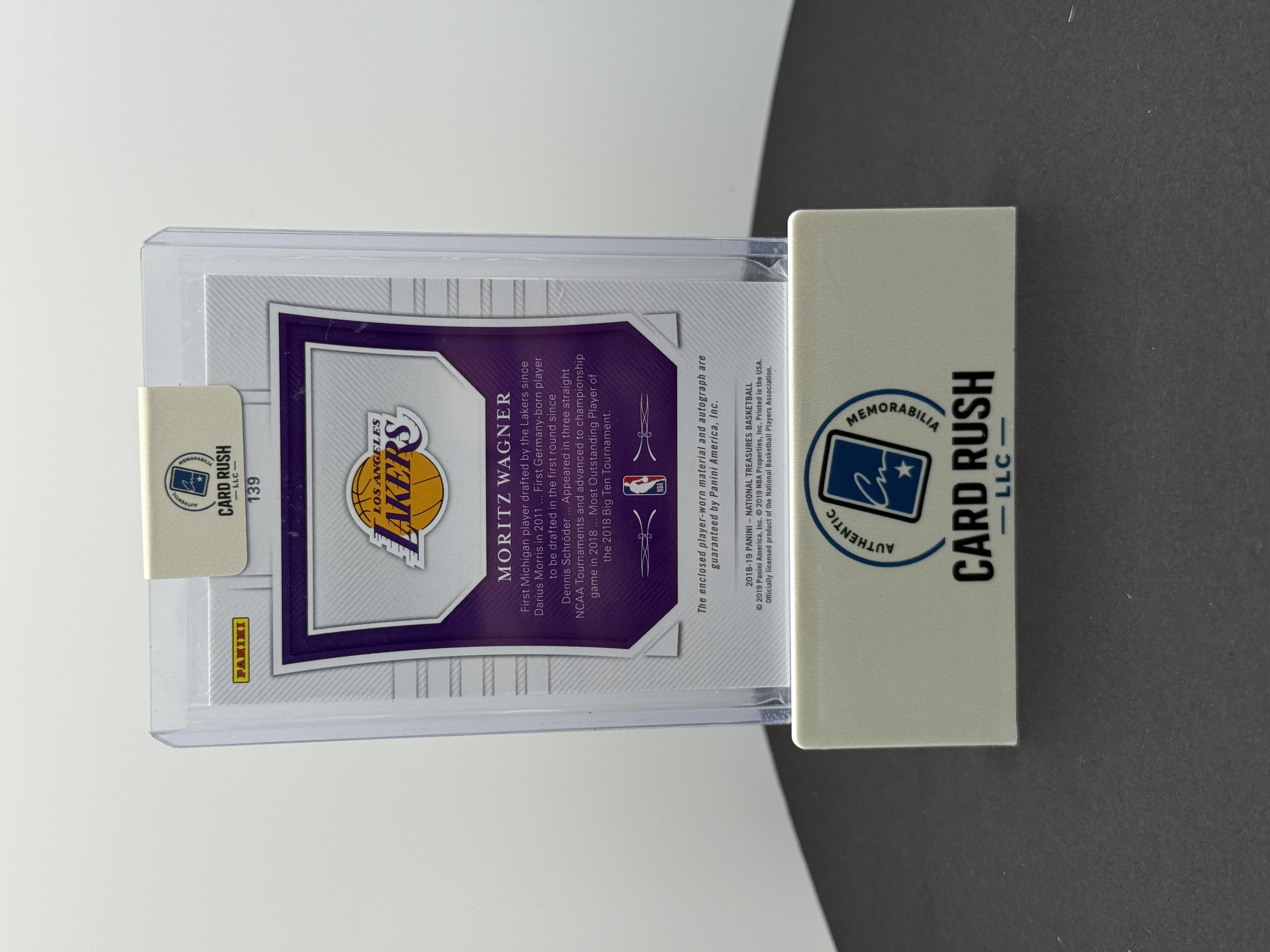 2018-19 Moritz Wagner Rookie Autographed Jersey Patch Card