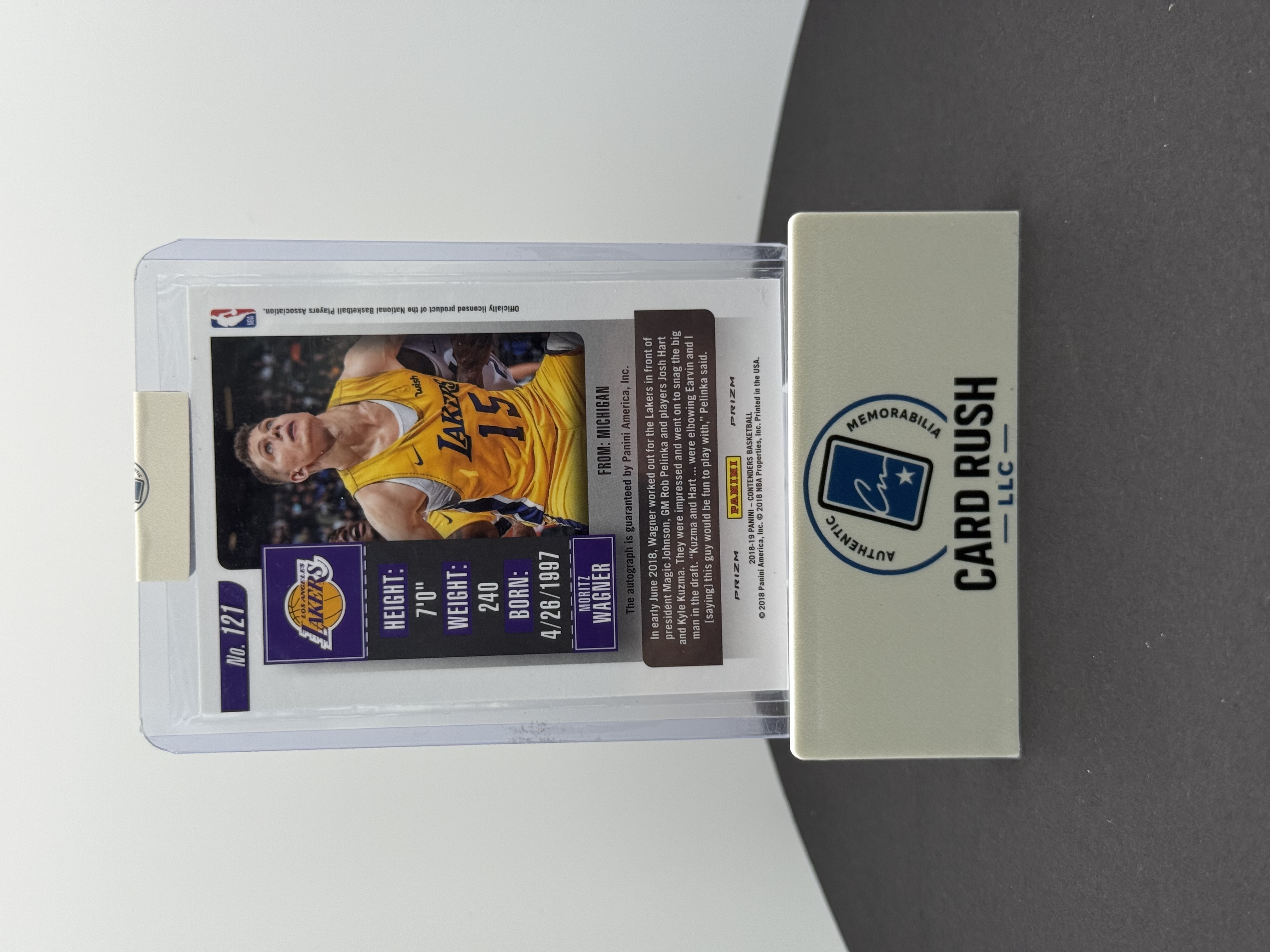 2018-19 Panini Prizm Moritz Wagner Rookie Autograph Basketball Card