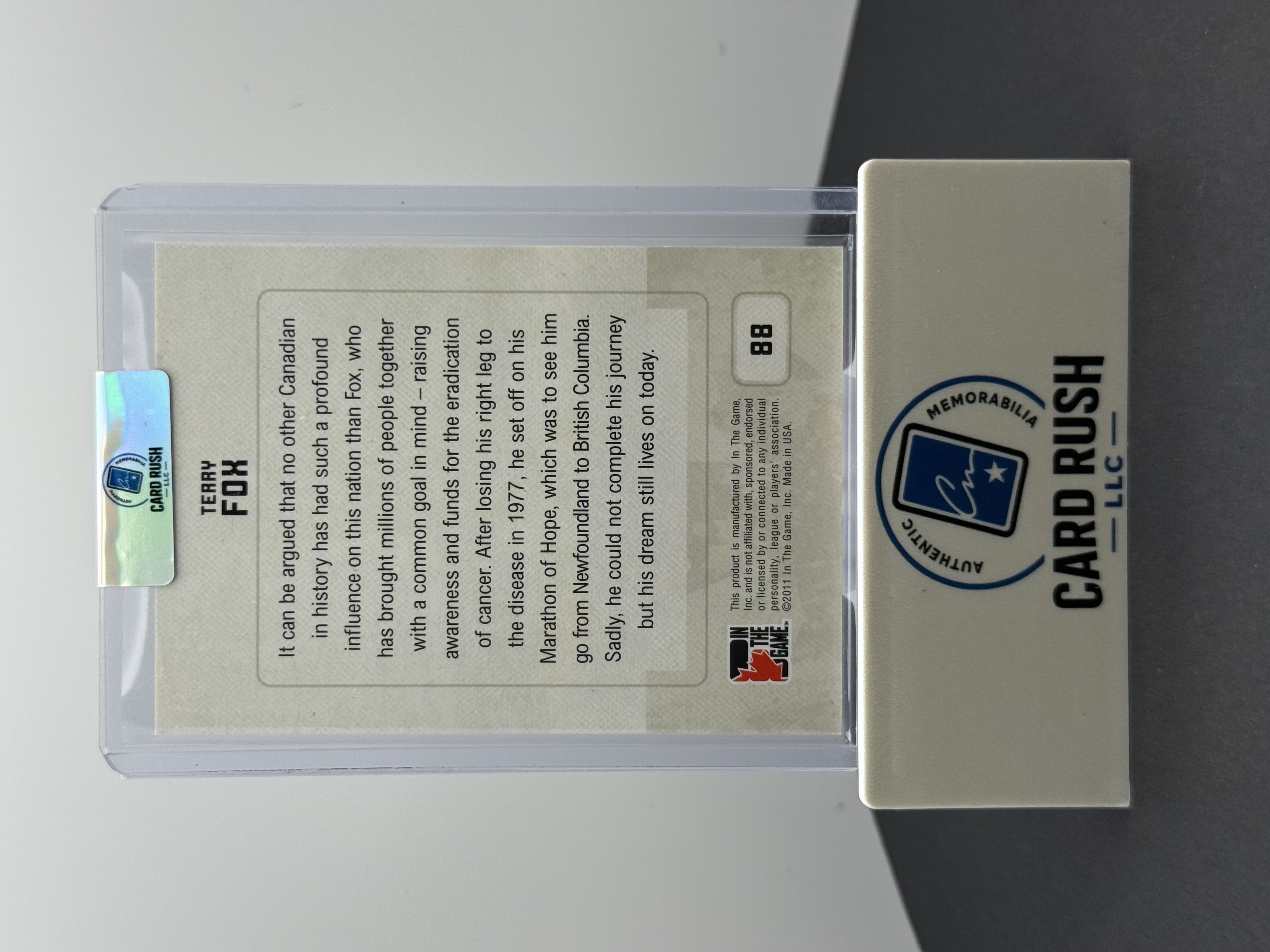 Terry Fox Ruby Sports Trading Card