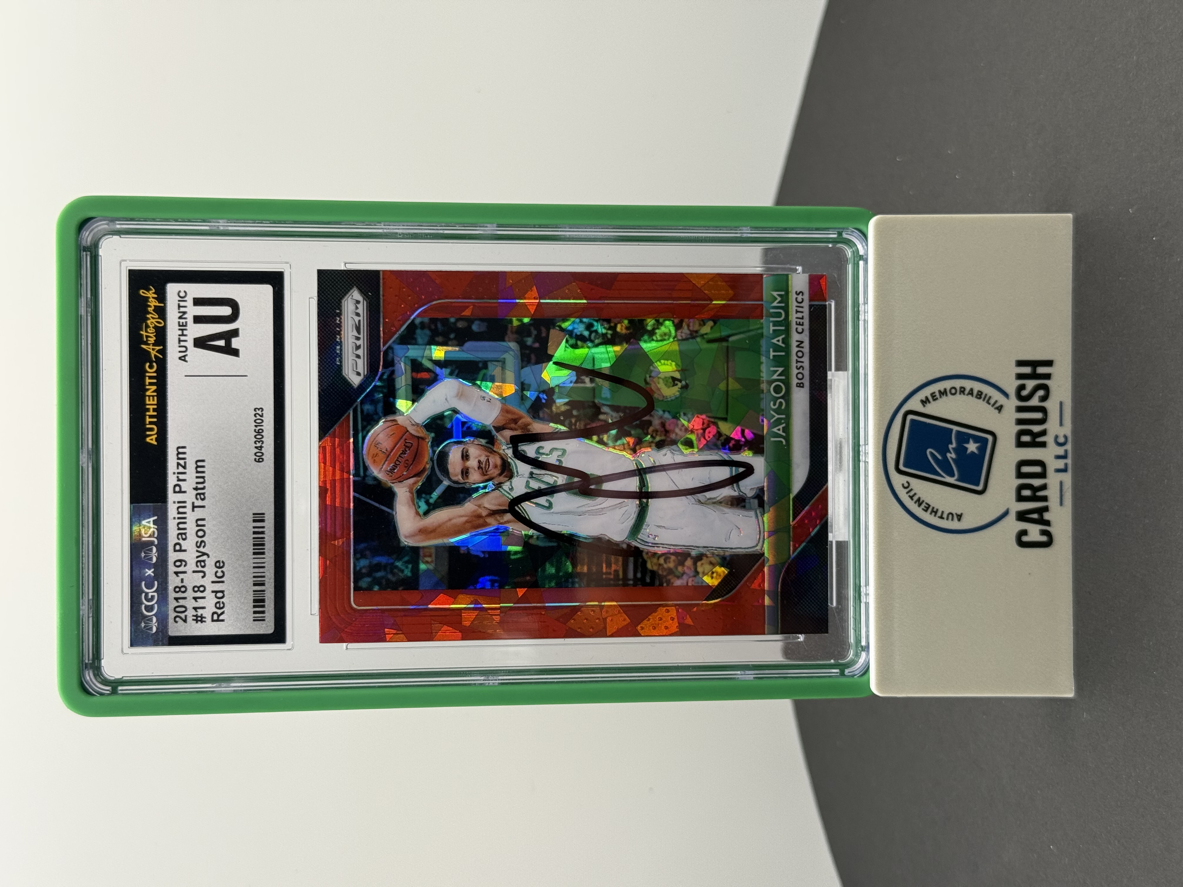 2018-19 Panini Prizm Jayson Tatum Red Ice Card