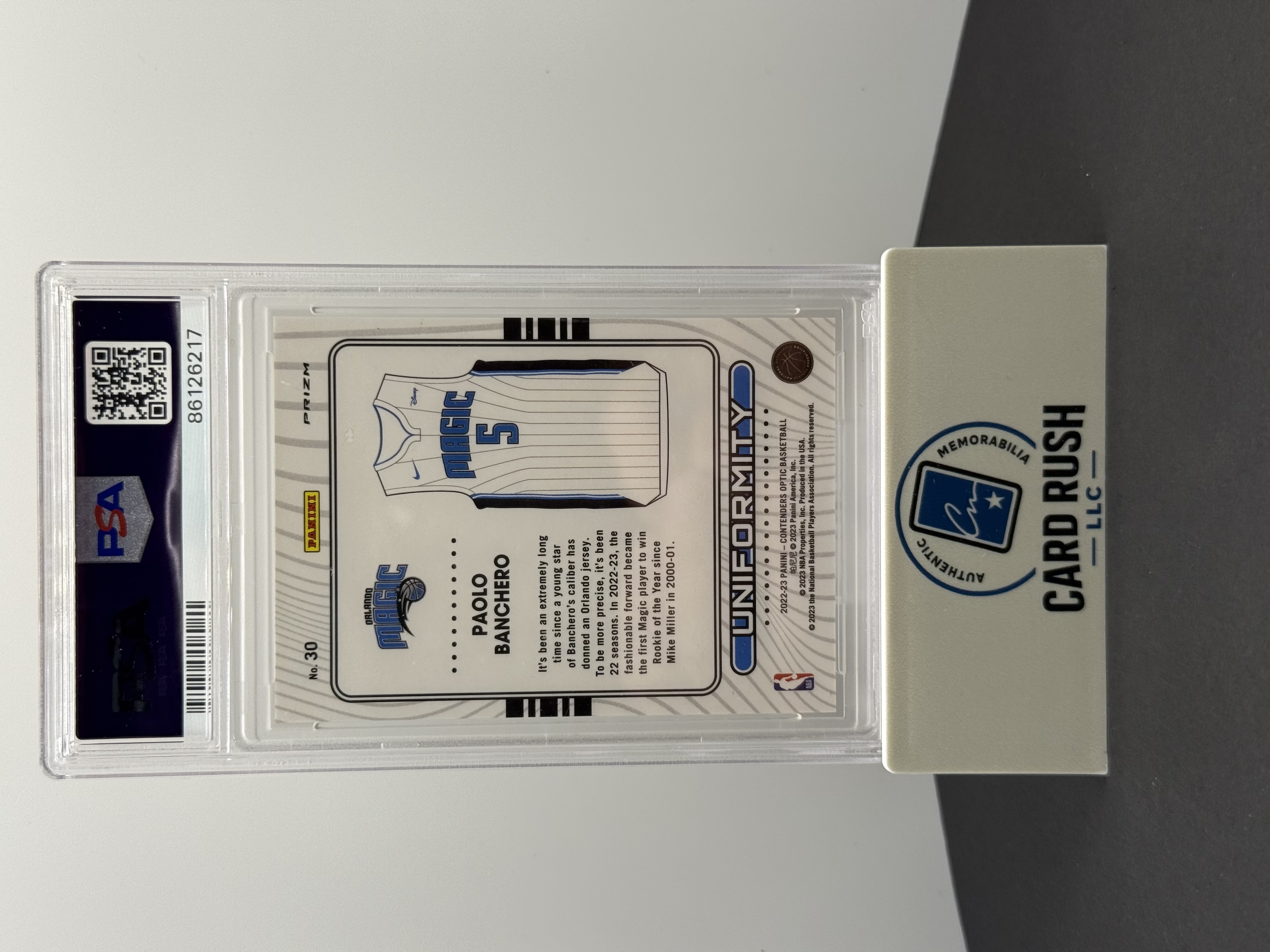 2022 Contenders Optic Paolo Banchero Autographed Card