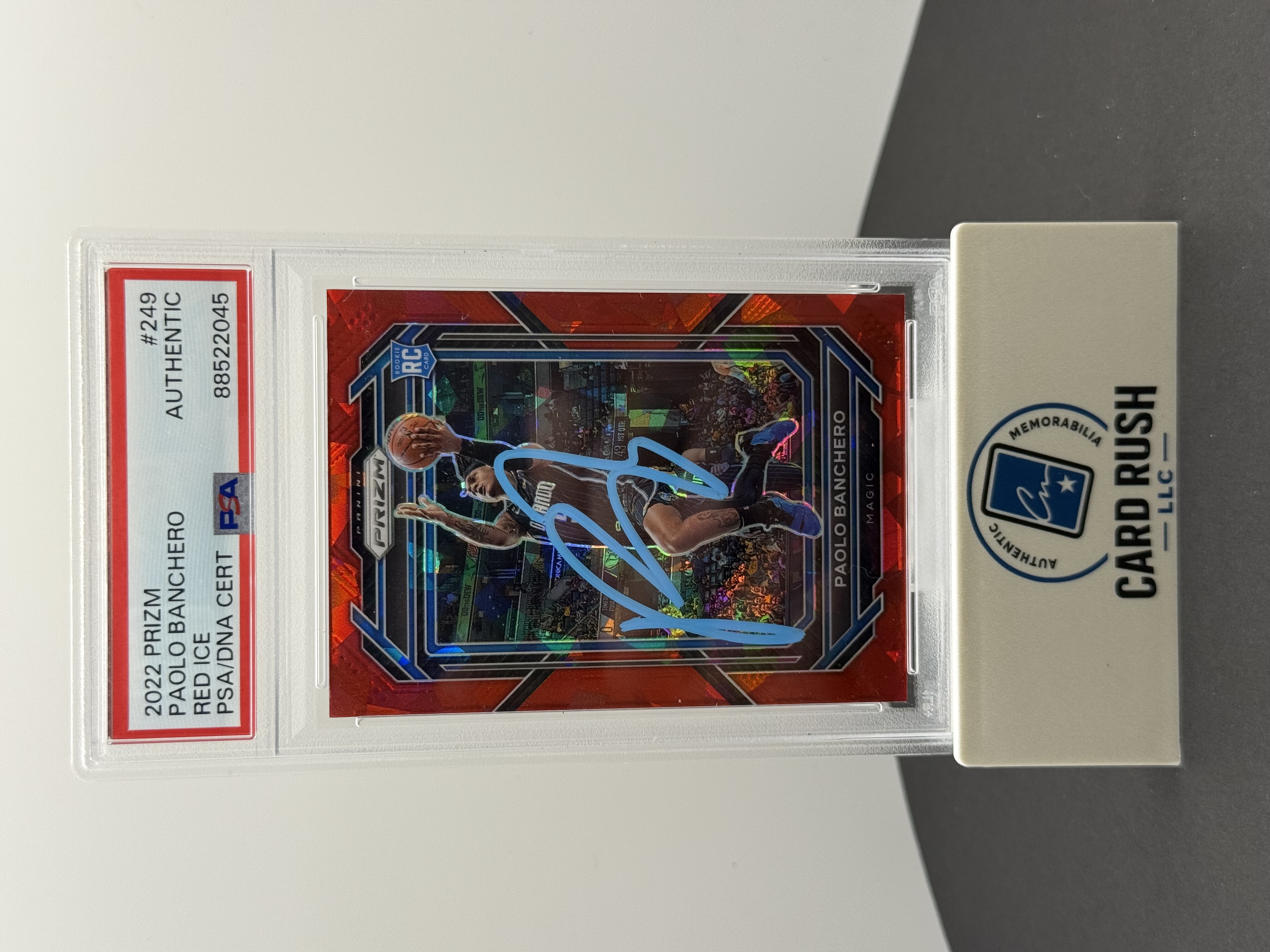 2022 Prizm Paolo Banchero Red Prizm Auto Rookie Card