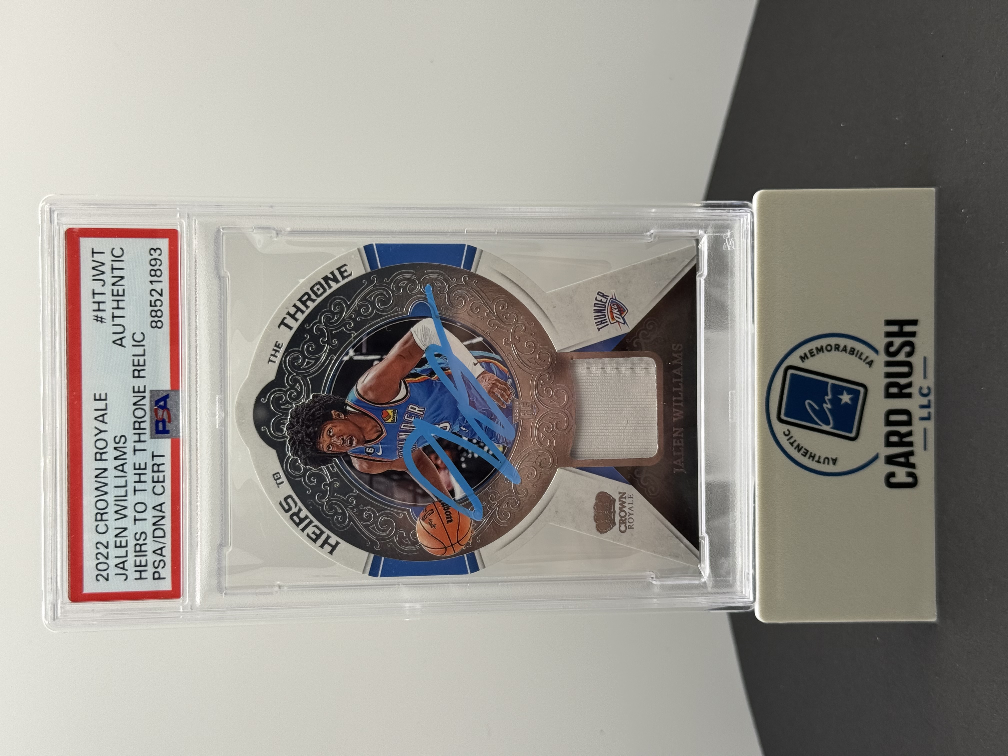 2022 Crown Royale Heirs To The Throne Jalen Williams Relic Autograph Card