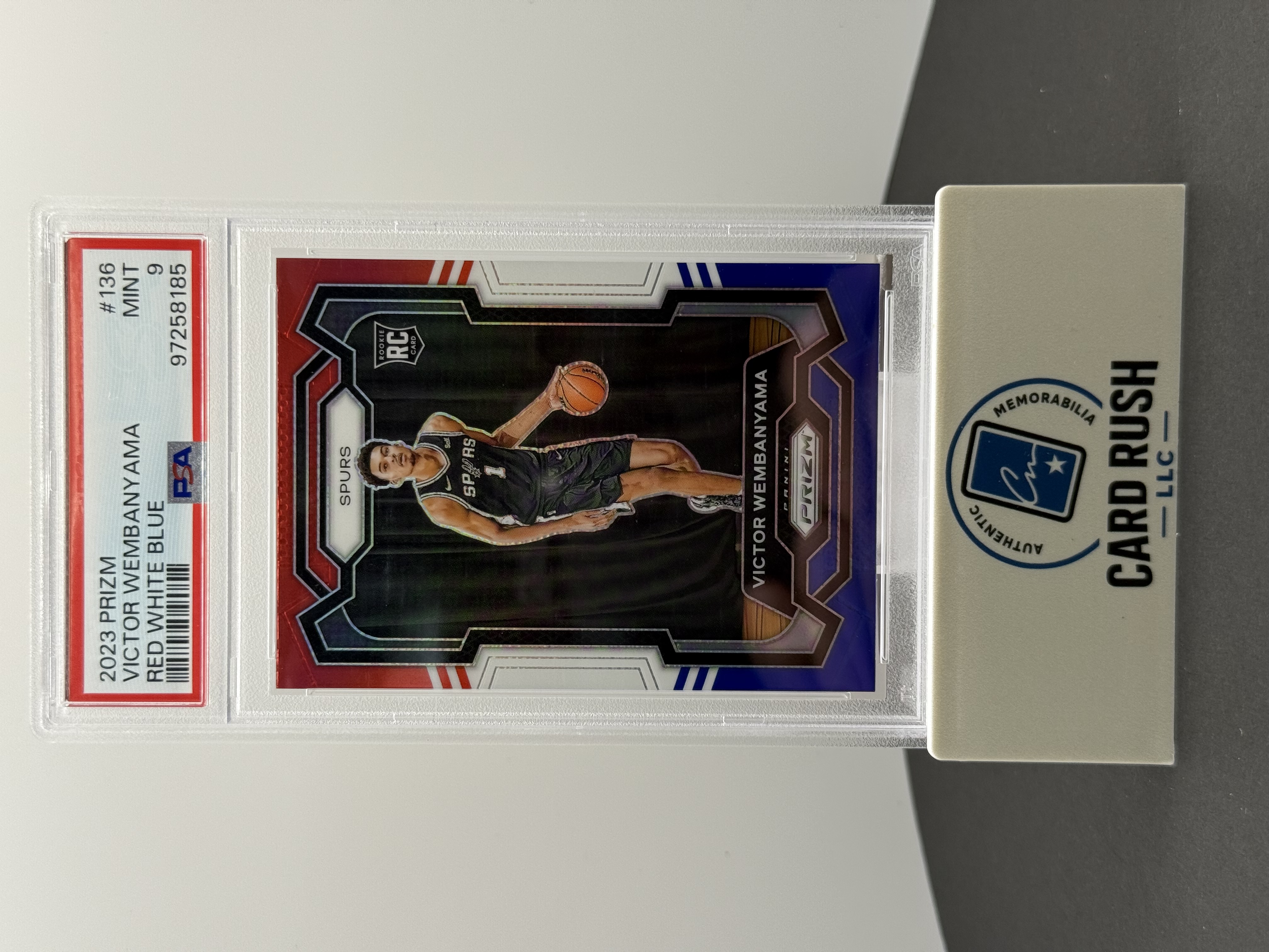 2023 Prizm Victor Wembanyama Rookie Red White Blue Basketball Card