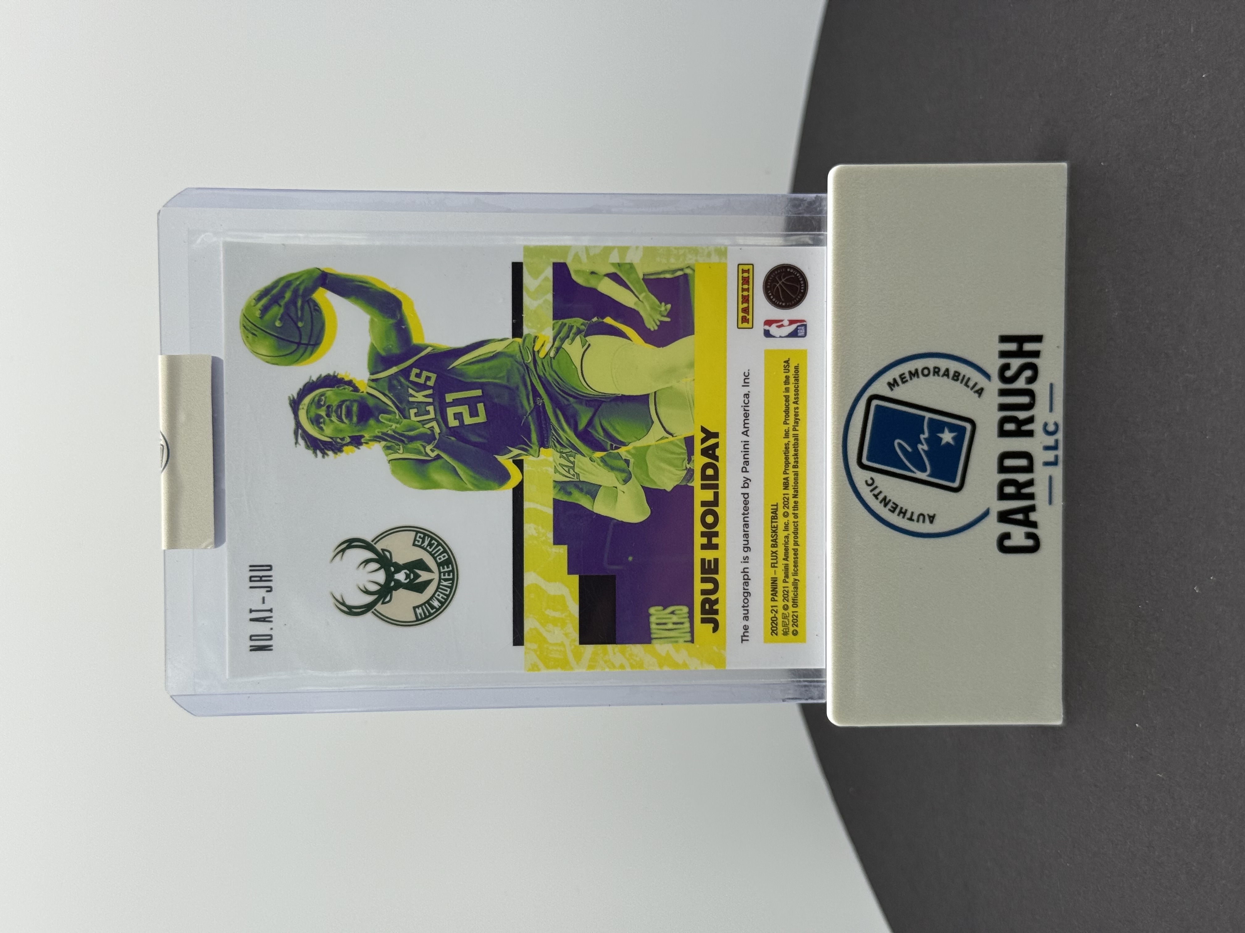 2020-21 Panini Flux Jrue Holiday Autographed Basketball Card