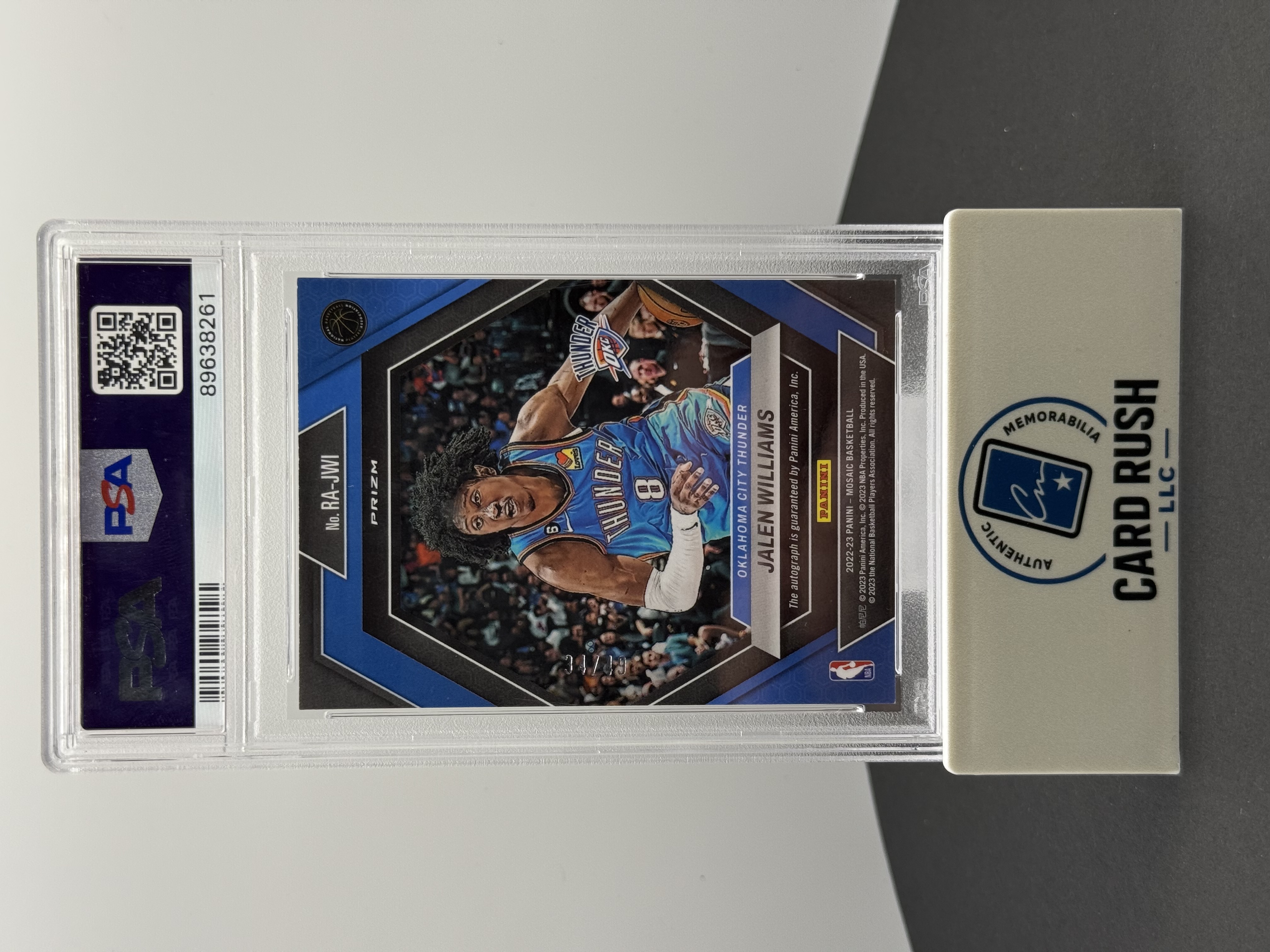 2022 Mosaic Jalen Williams Rookie Autographs Blue