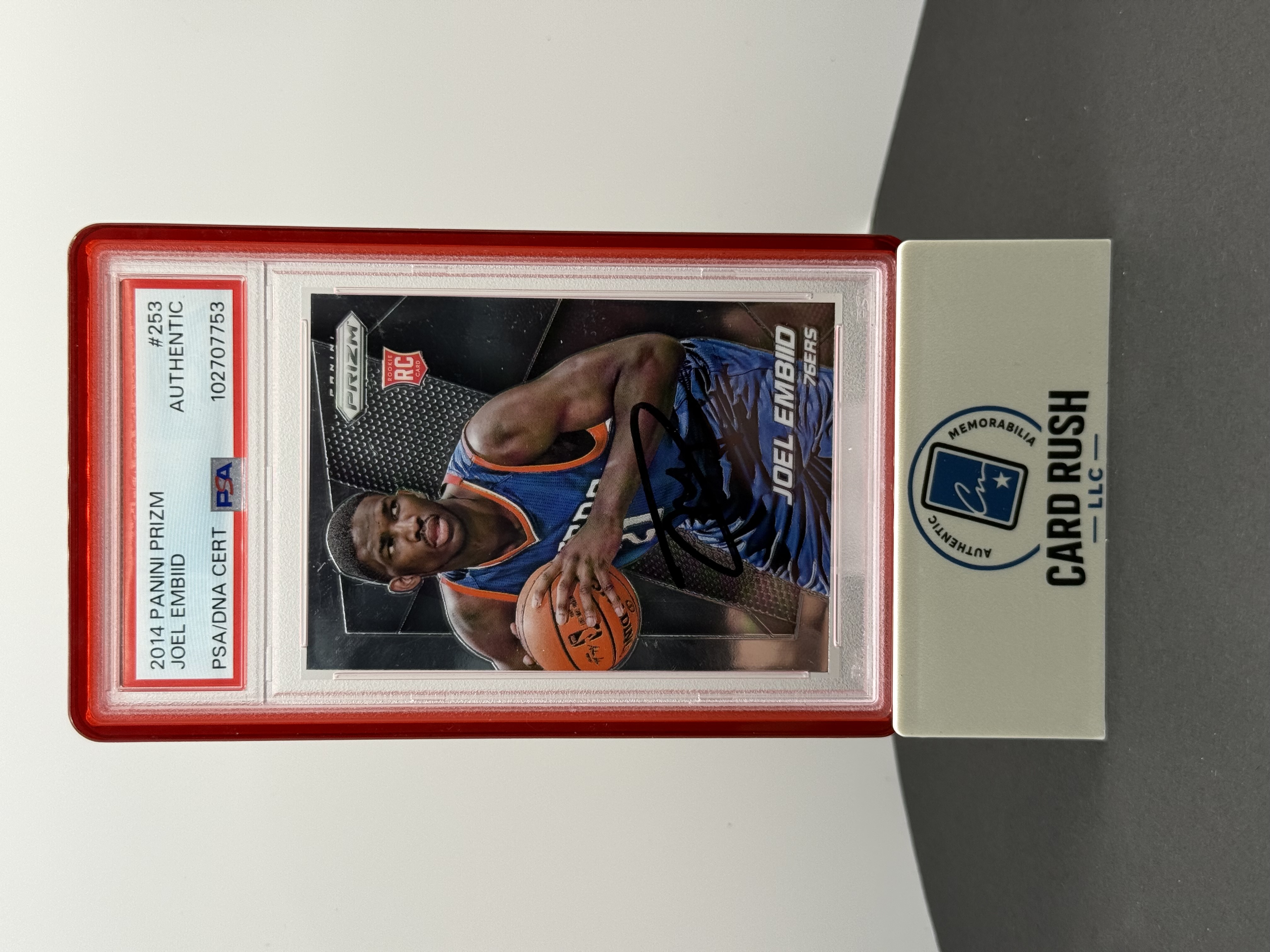 2014 Panini Prizm Joel Embiid Autographed Rookie Card