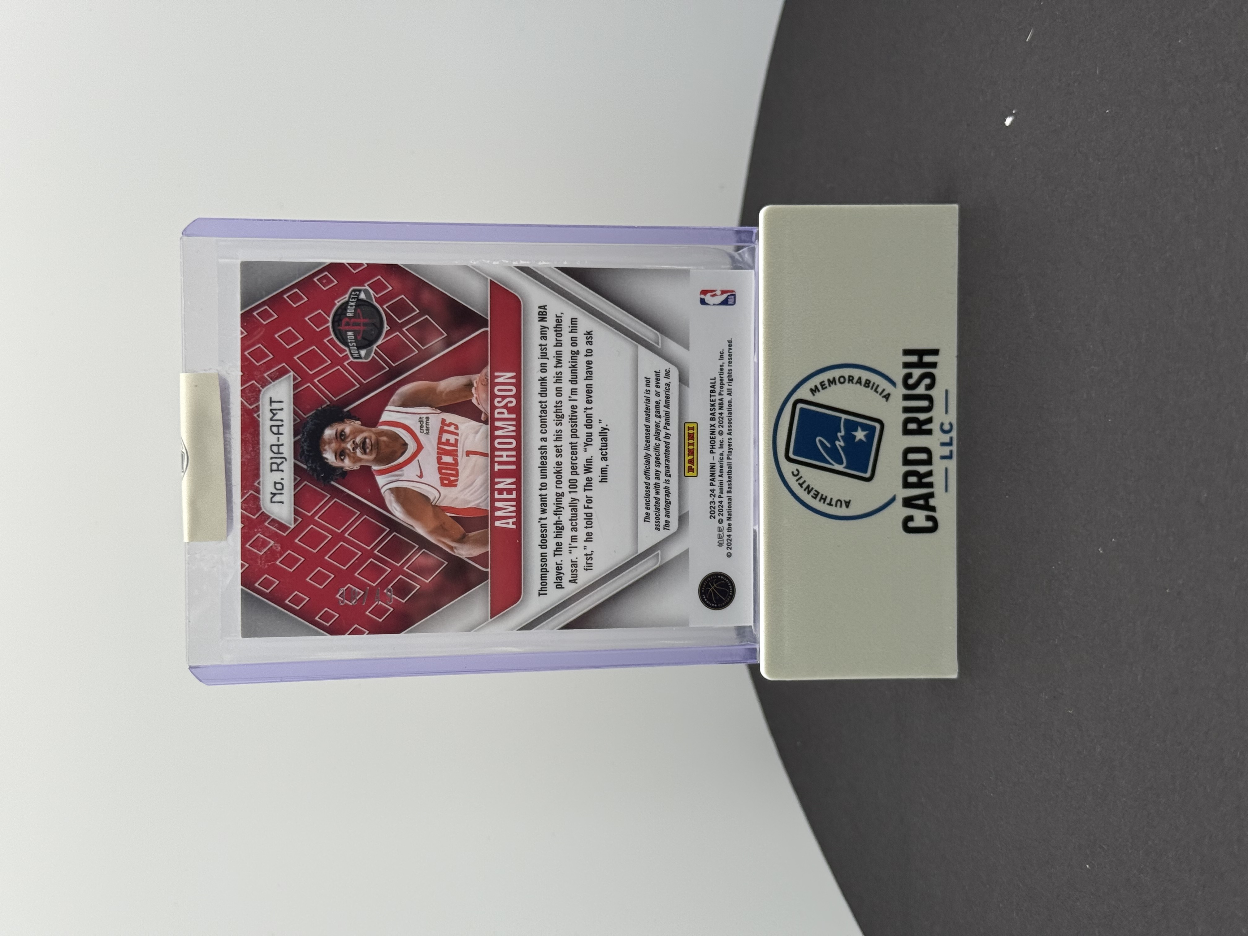 2023-24 Panini Phoenix Amen Thompson Autographed Rookie Card