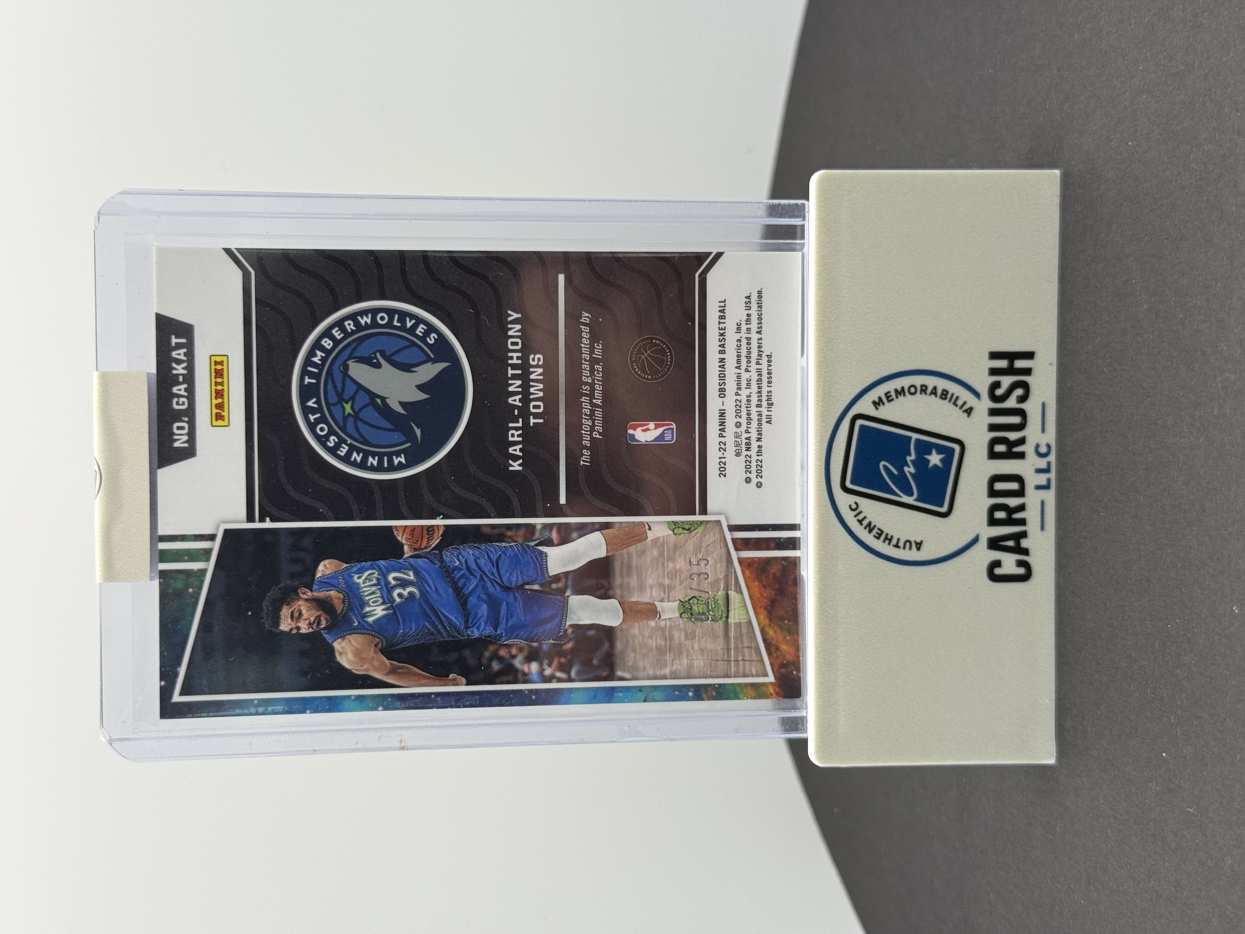 2021-22 Panini Obsidian Galaxy Karl-Anthony Towns Basketball Trading Card