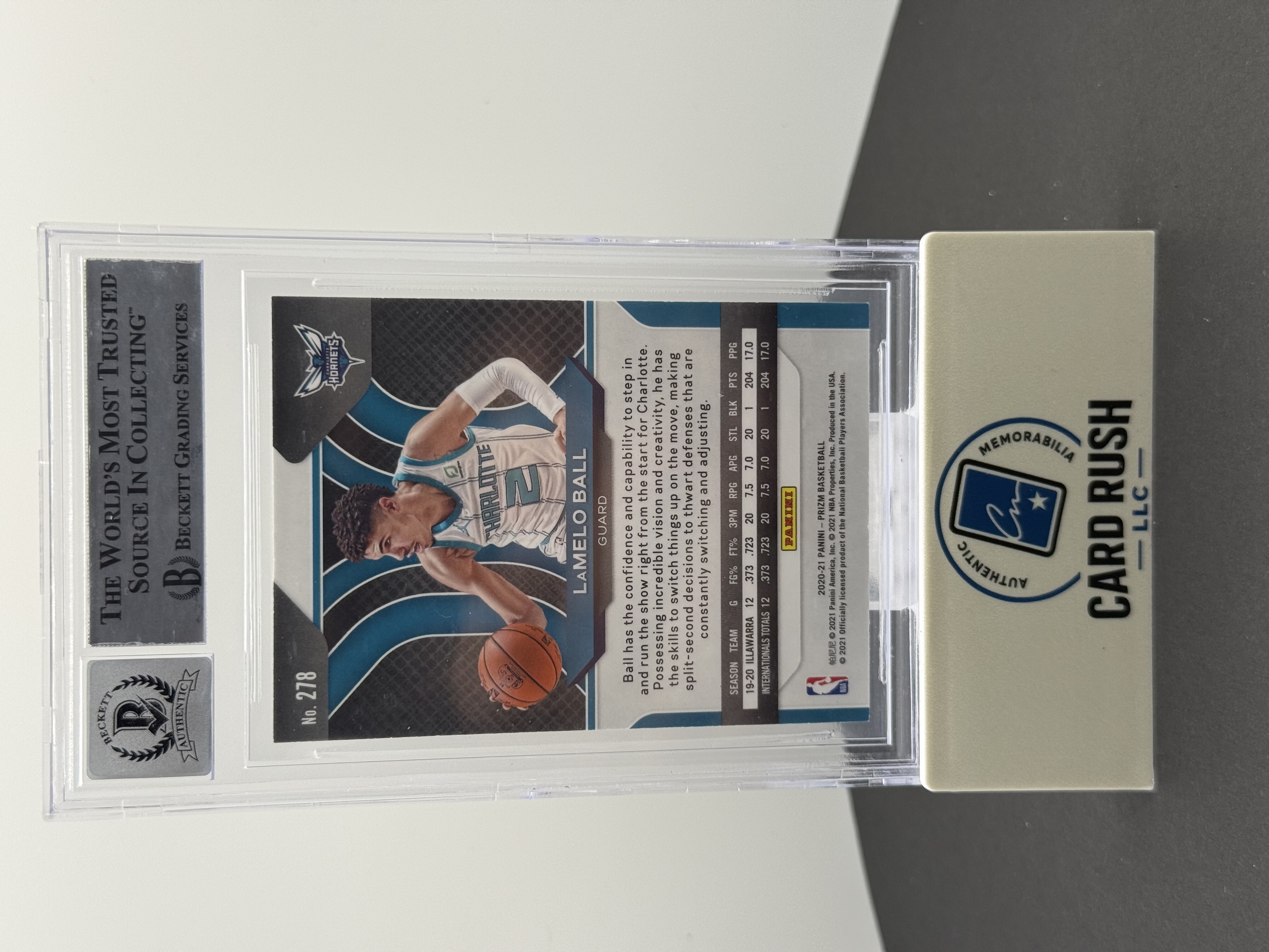 2020-21 Panini-Prizm LaMelo Ball Rookie Autograph Basketball Card
