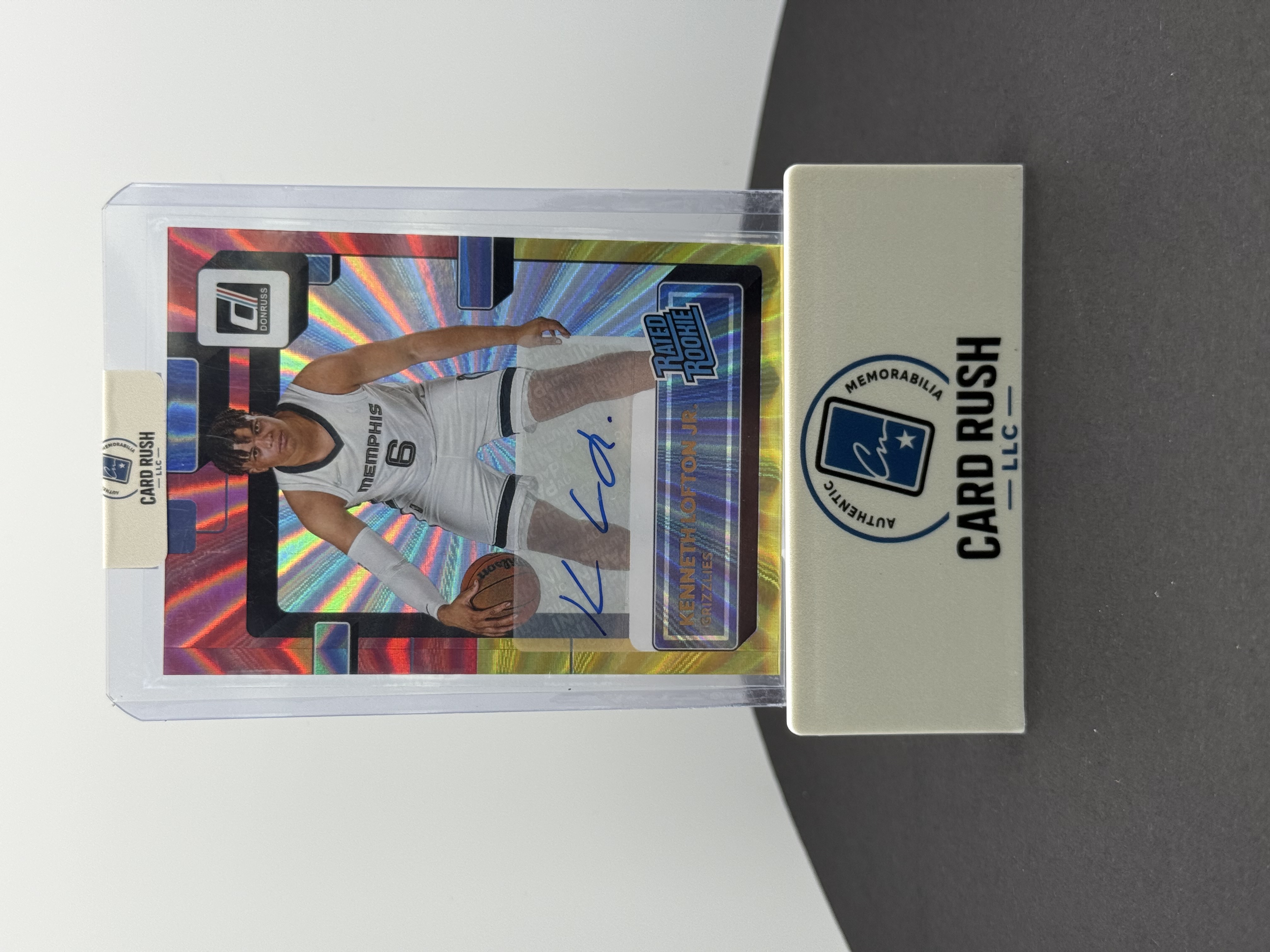 2022-23 Panini Donruss Kenneth Lofton Jr. Rated Rookie Optic Autograph Basketball Card