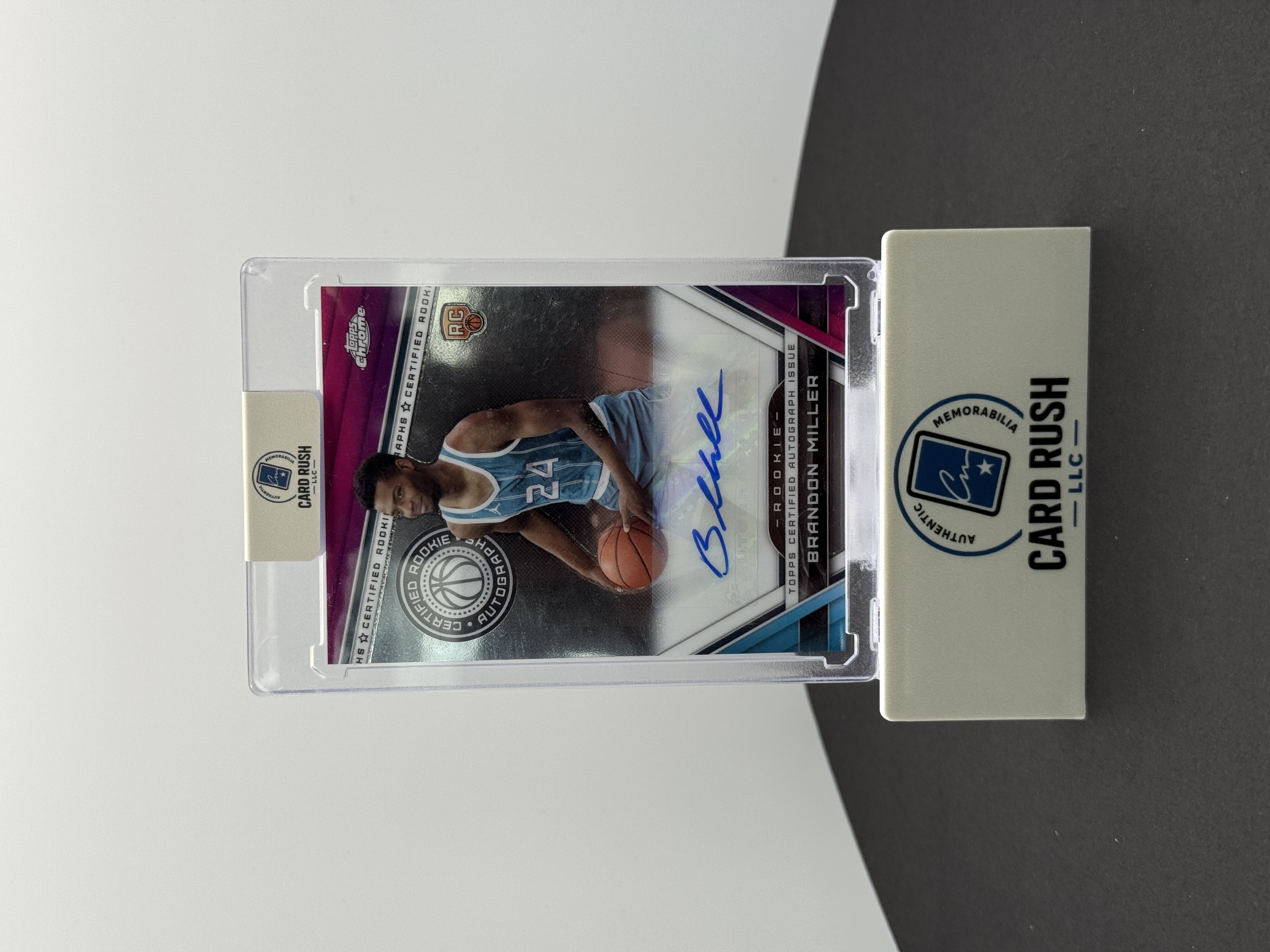 2023-24 Topps Chrome Brandon Miller Rookie Autographed Basketball Card