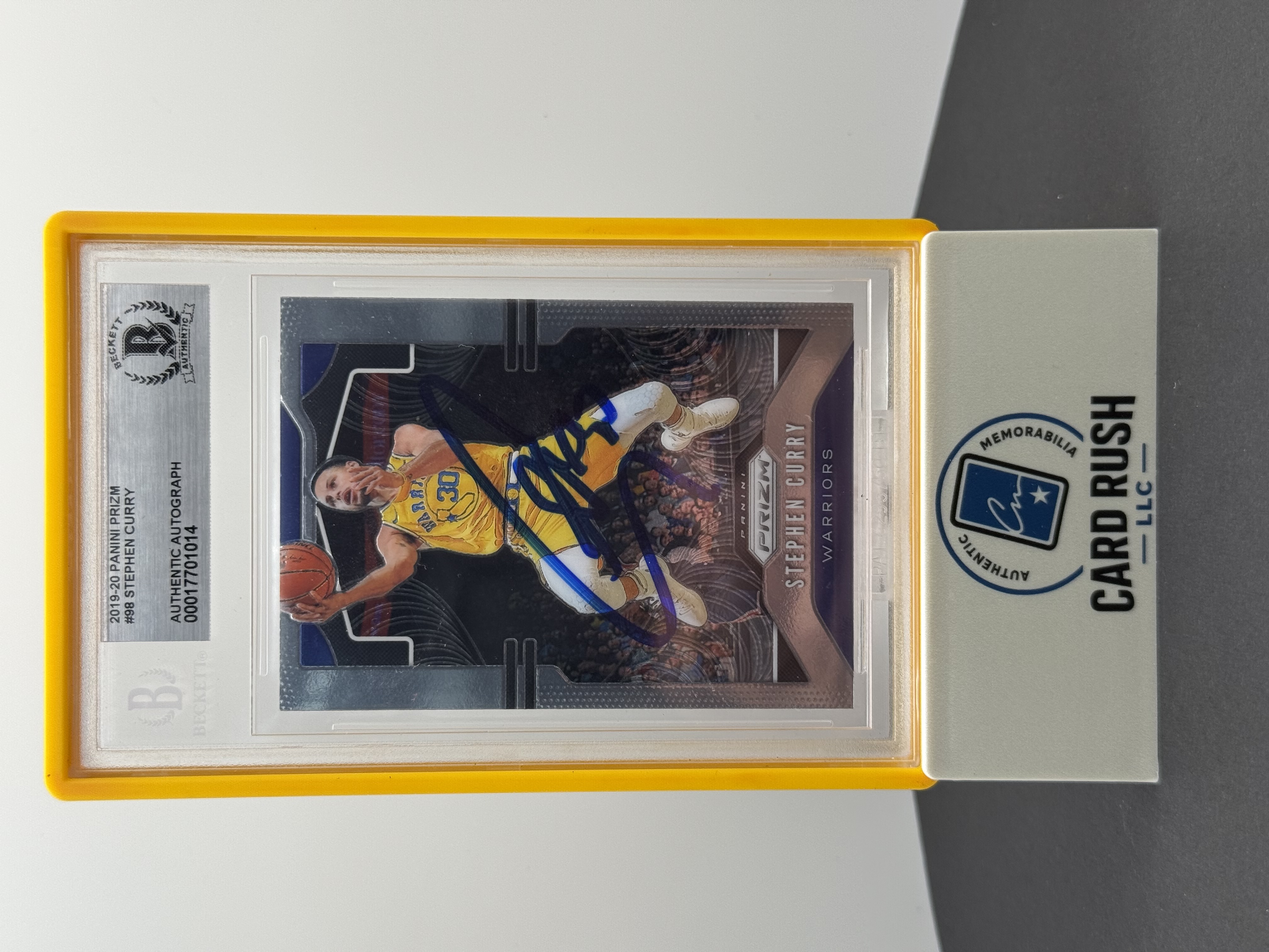 Stephen Curry Autographed Panini Prizm Basketball Trading Card