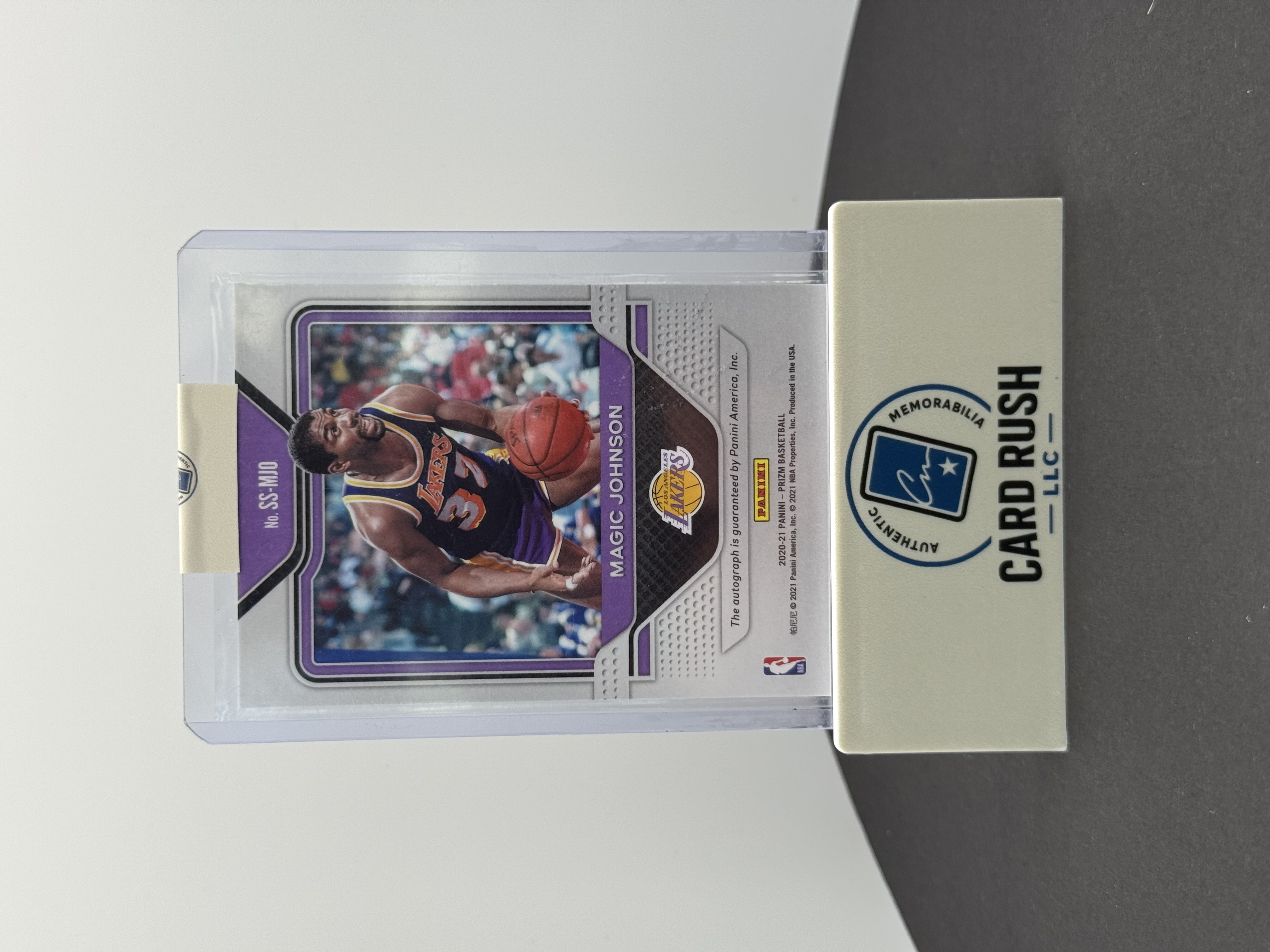 2020-21 Panini Prizm Magic Johnson Autographed Trading Card