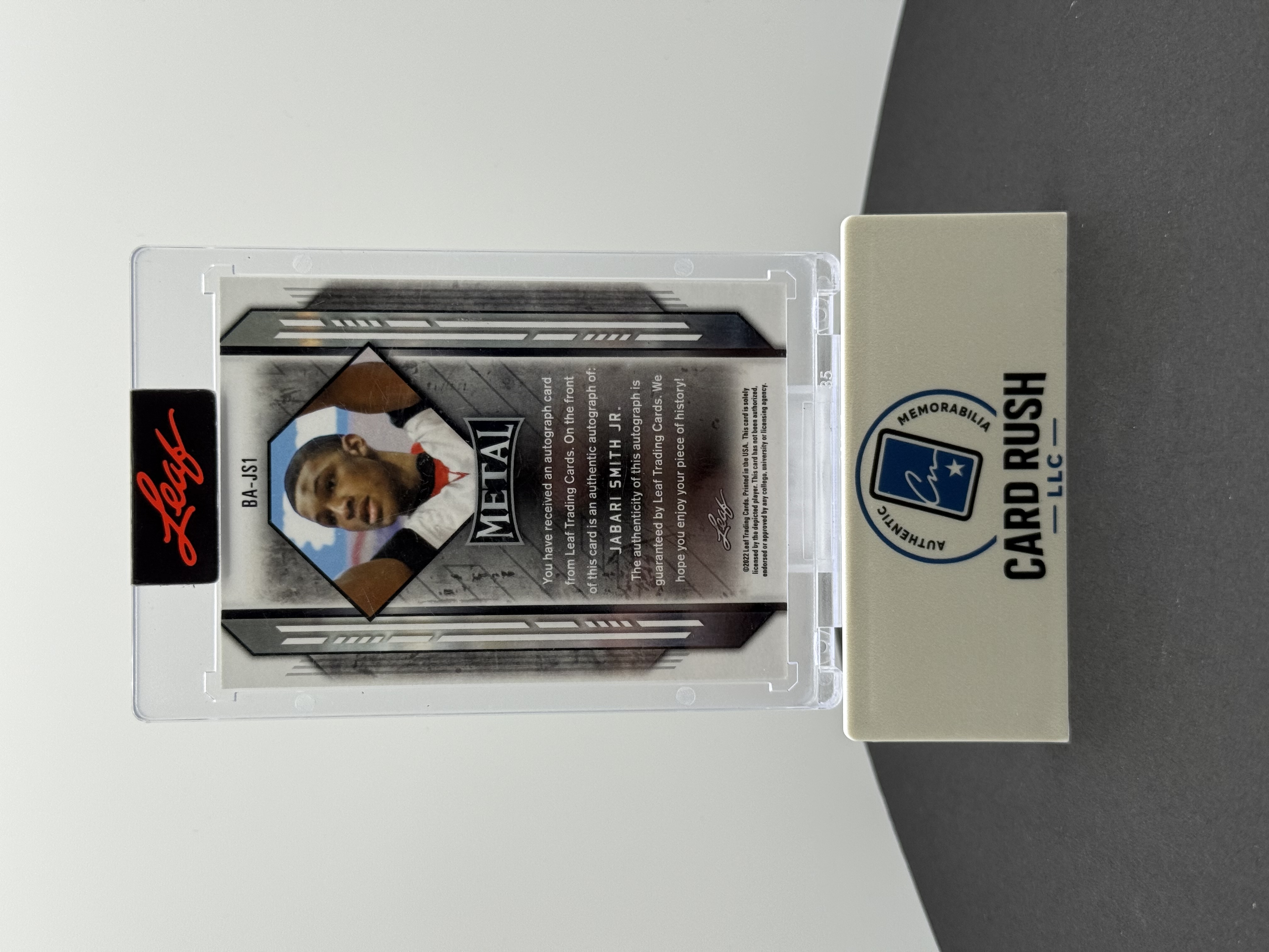 2022 Leaf Metal Jabari Smith Jr. Autograph Rookie Basketball Card
