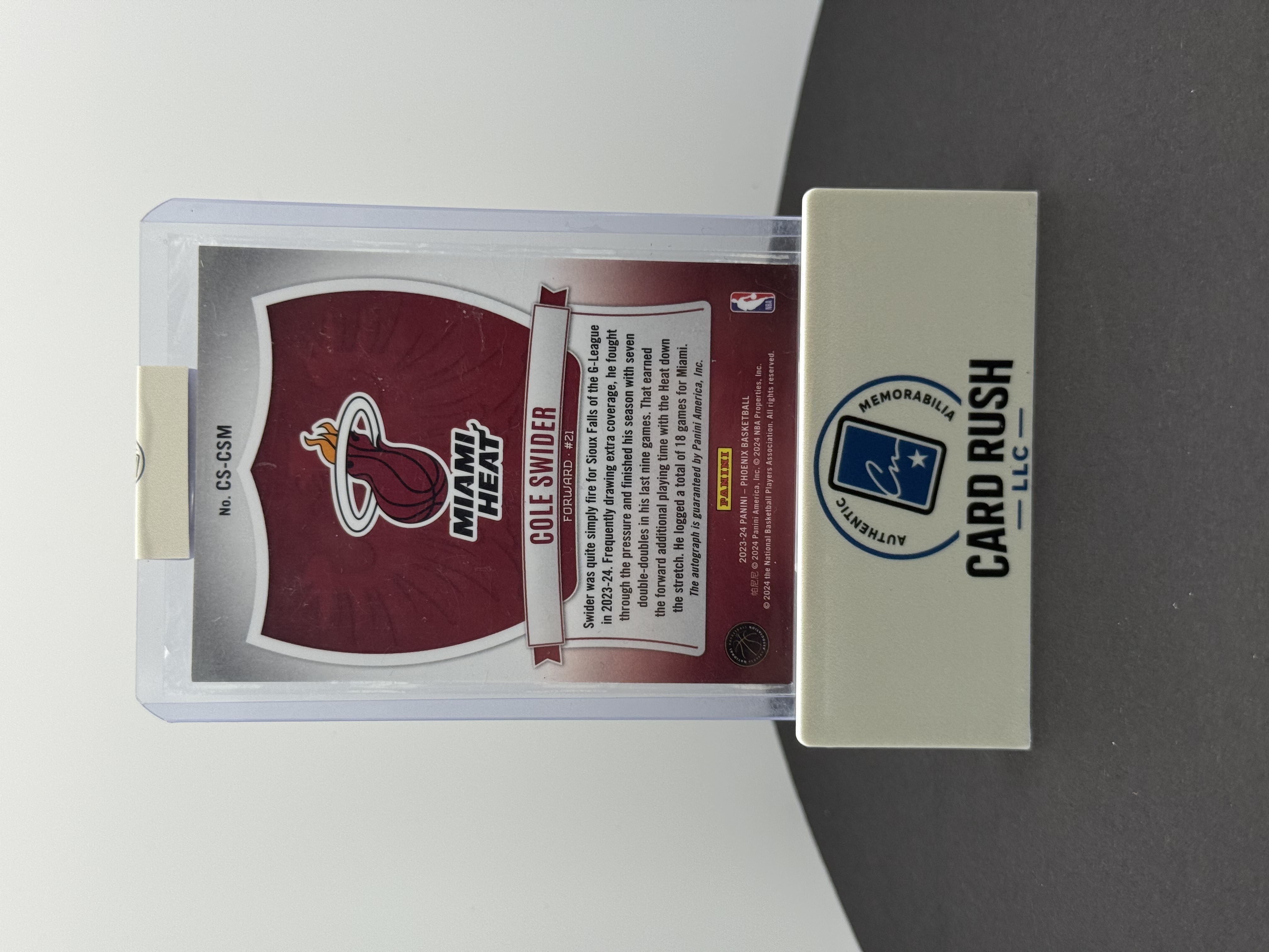 2023-24 Cole Swider Crusade Autographed Trading Card