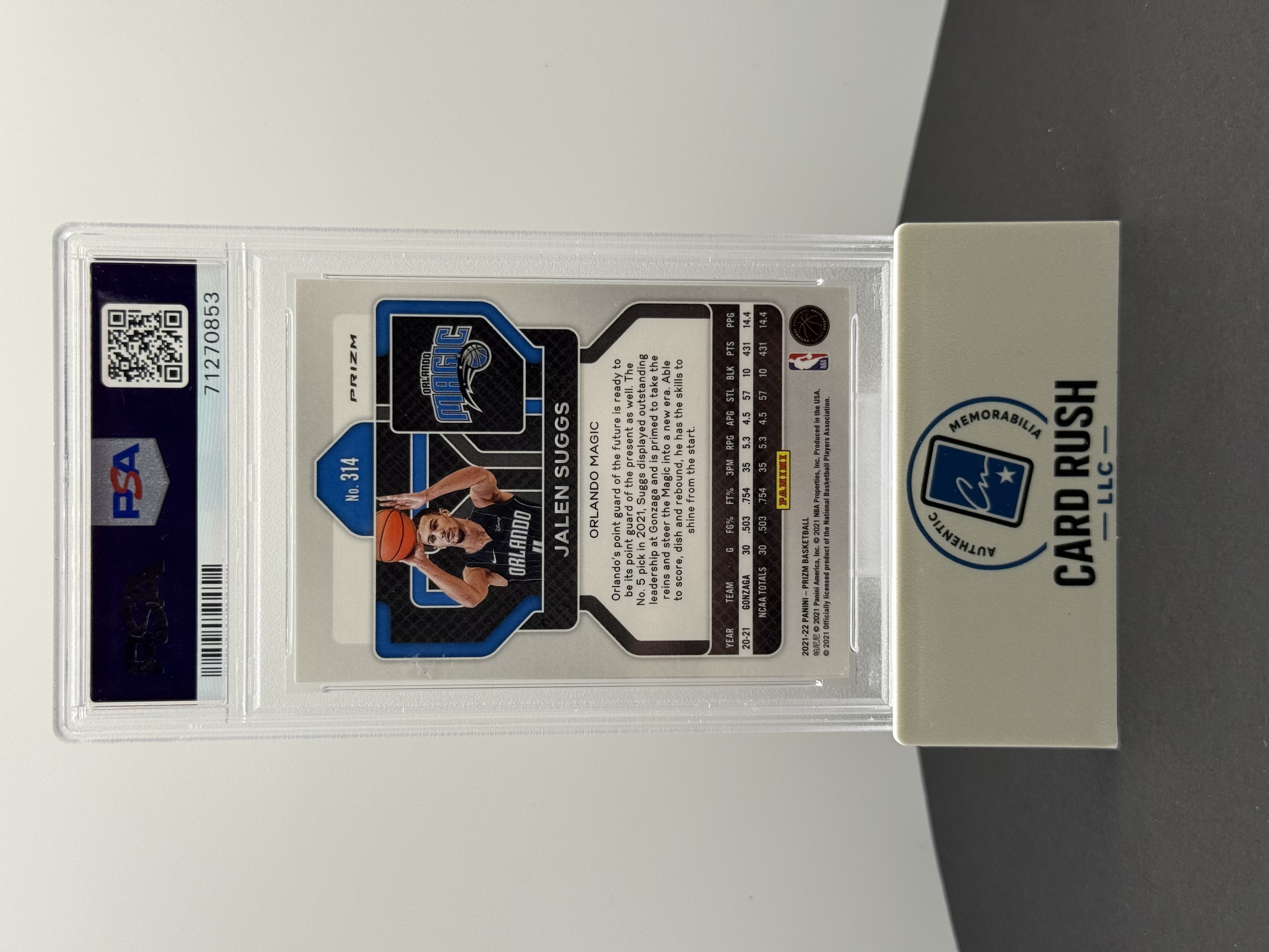 2021 Panini Prizm Jalen Suggs Basketball Card PSA 9