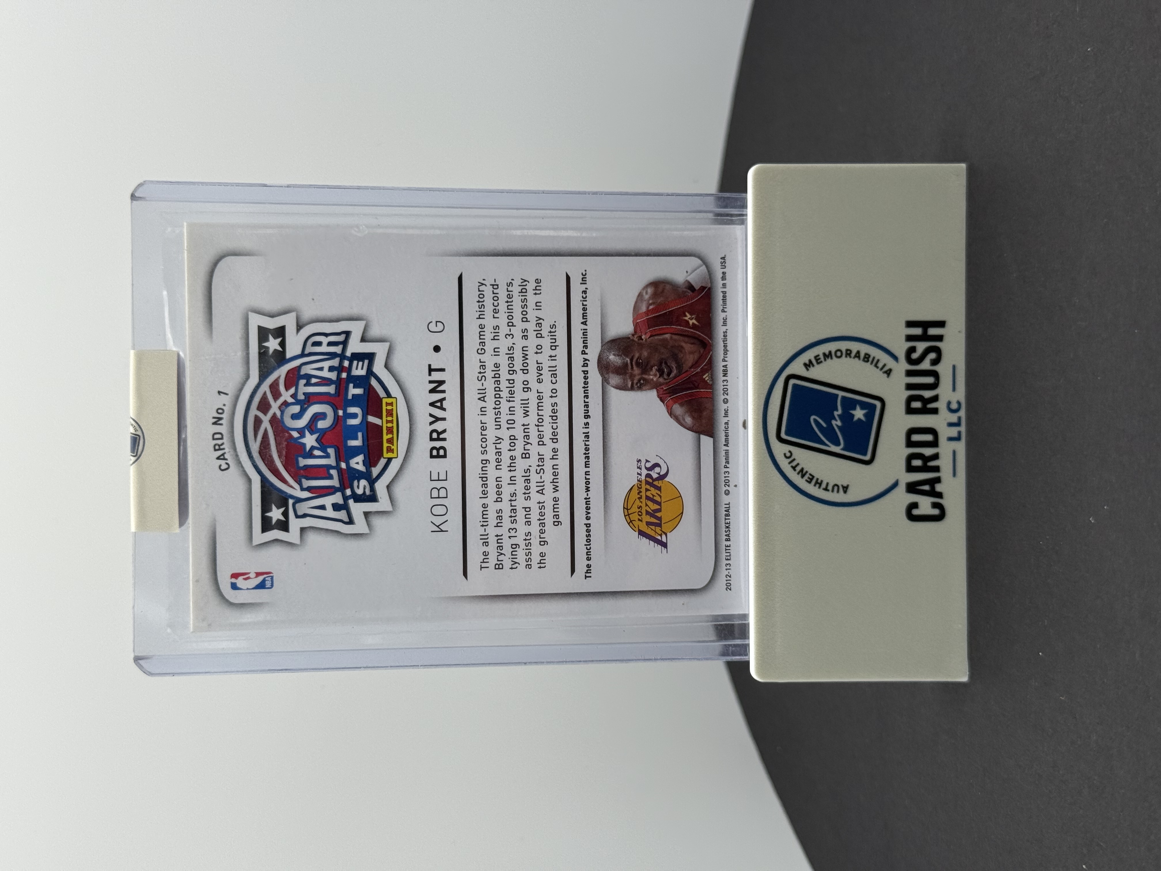 2012-13 Panini Elite Basketball Kobe Bryant All-Star Salute Trading Card