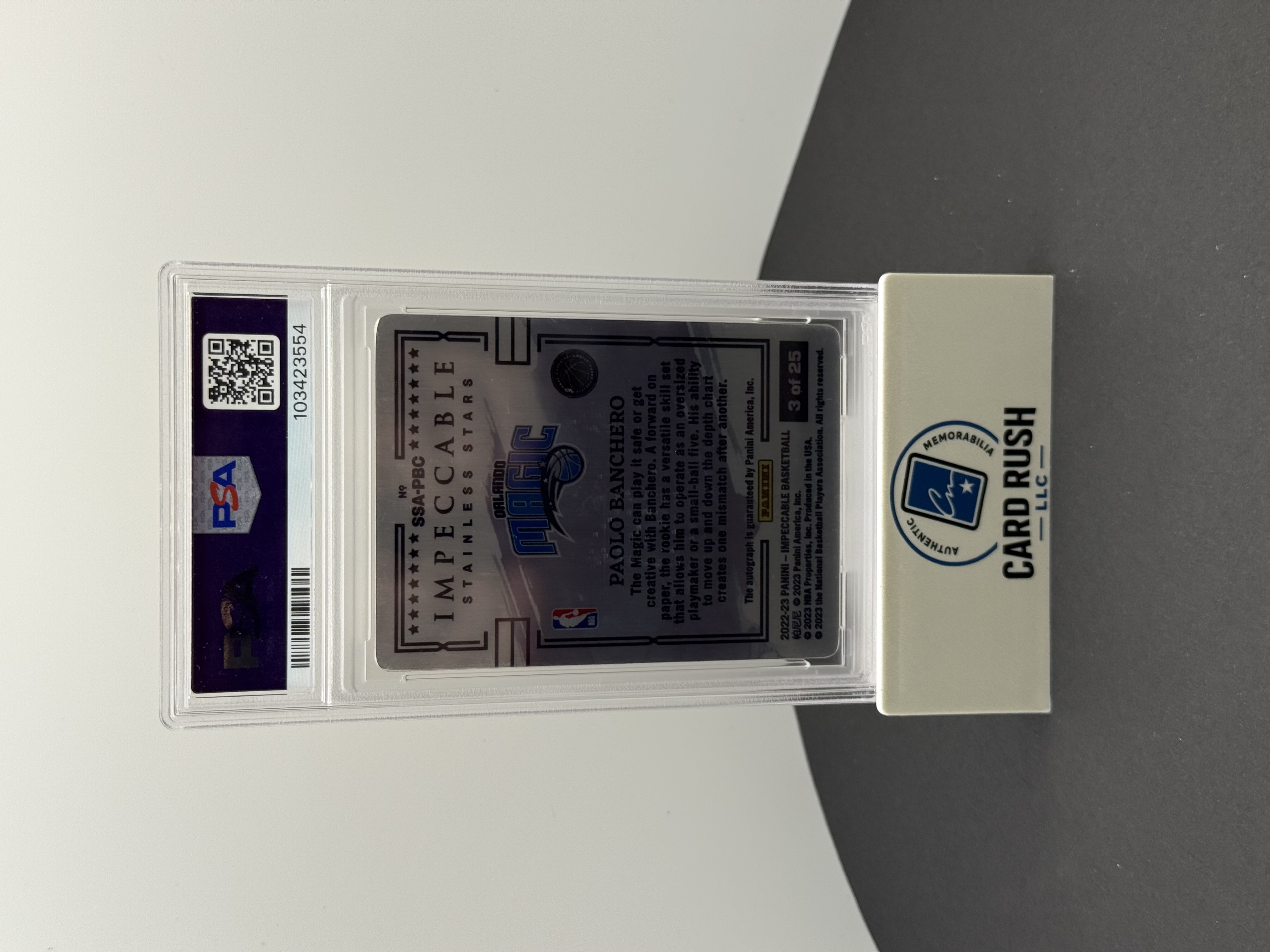 2022 Impeccable Paolo Banchero Autographed Rookie Card