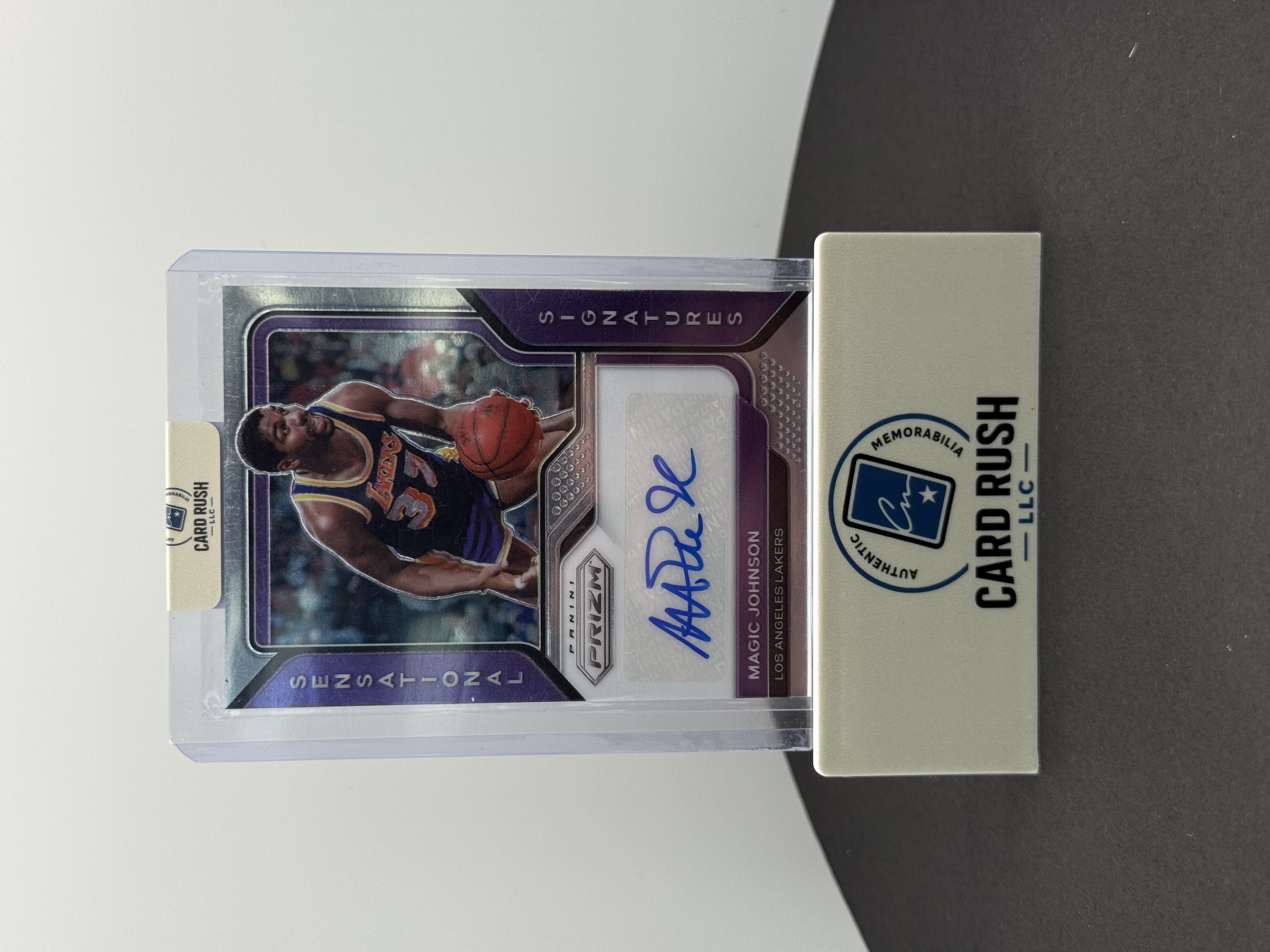 2020-21 Panini Prizm Magic Johnson Autographed Trading Card