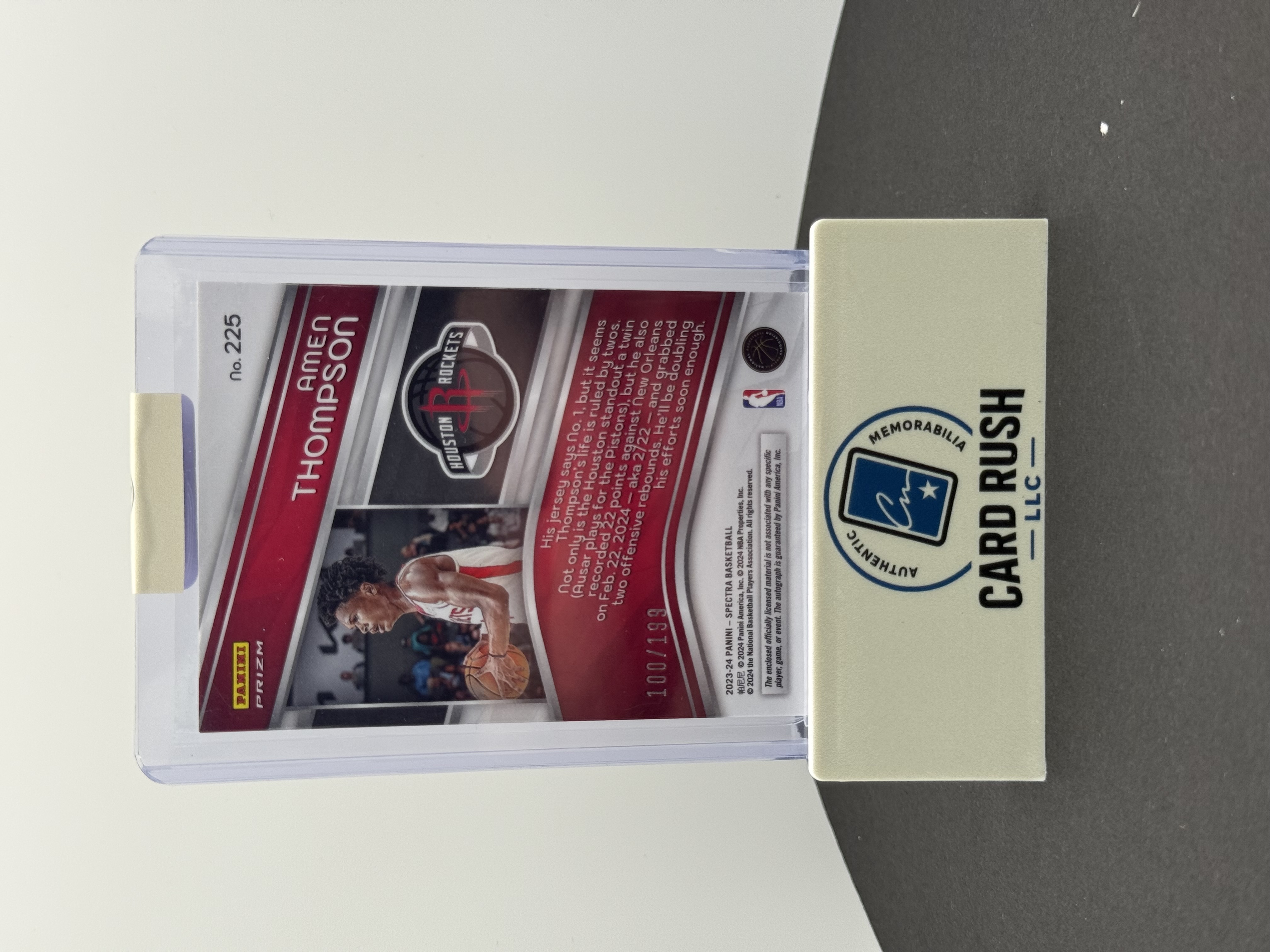 2023-24 Panini Spectra Amen Thompson Rookie Autograph Patch Card