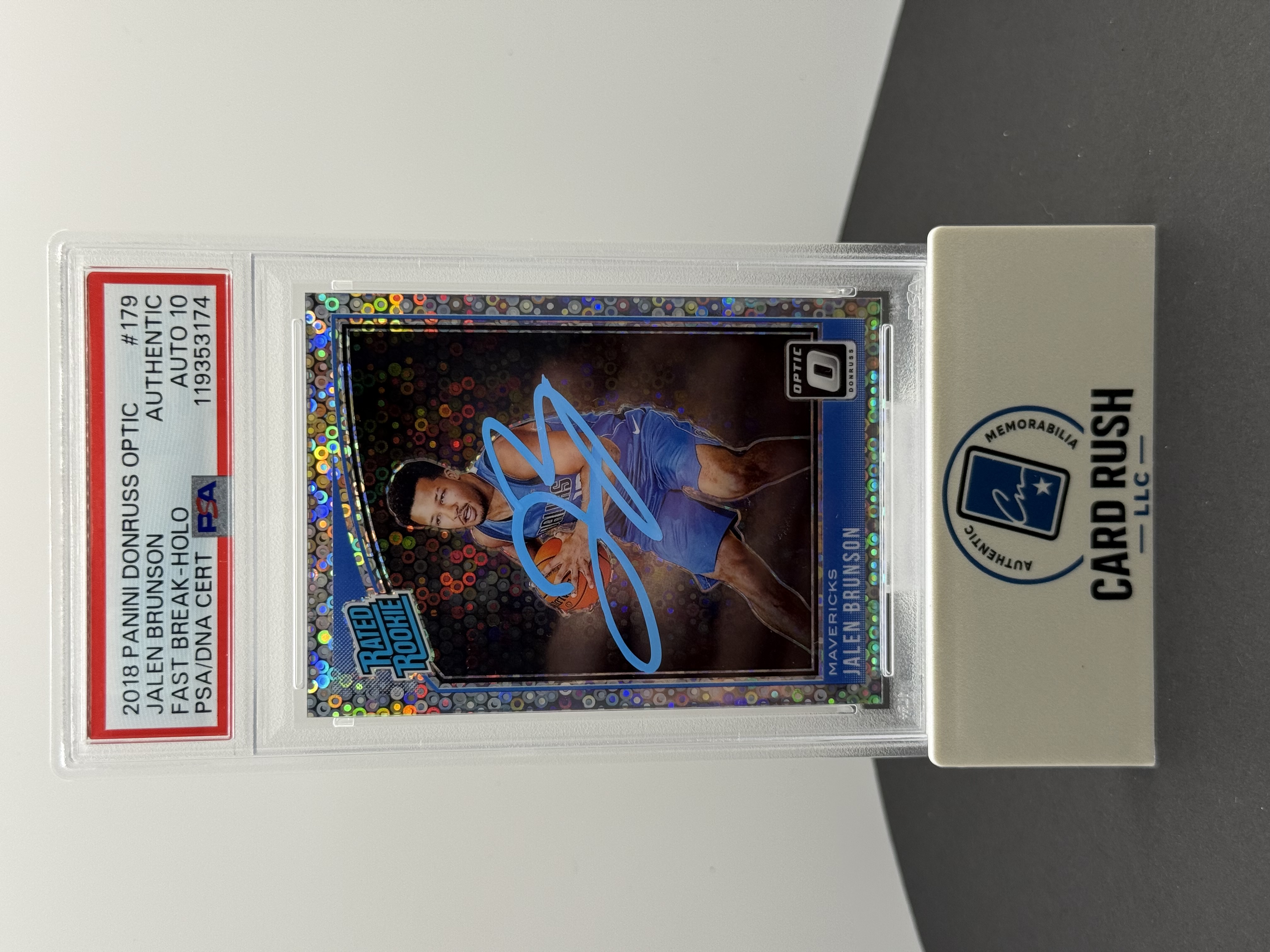 2018 Panini Donruss Optic Jalen Brunson Rated Rookie Autograph Card