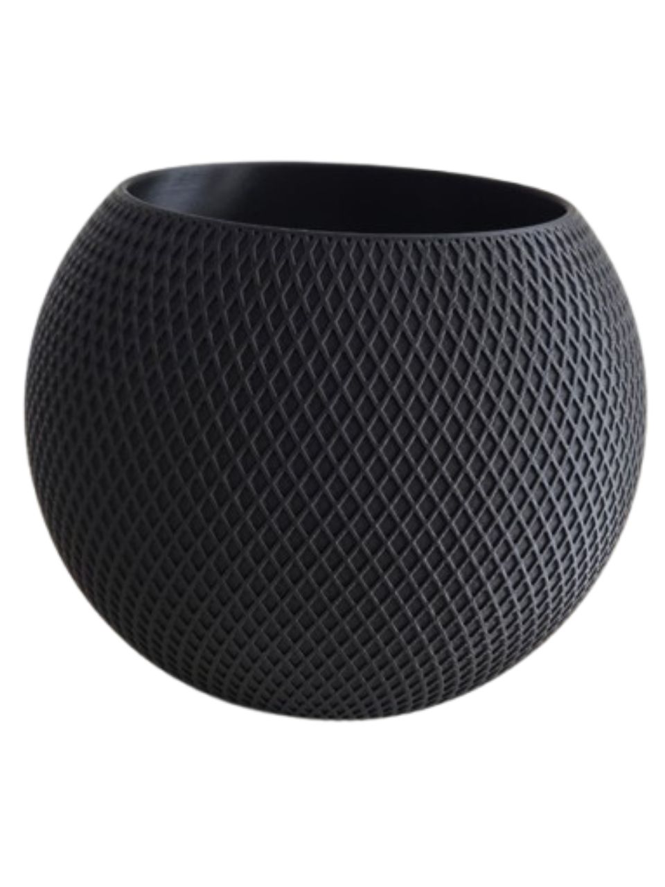 Black Textured Round Vase – 165 x 165 x 300 mm