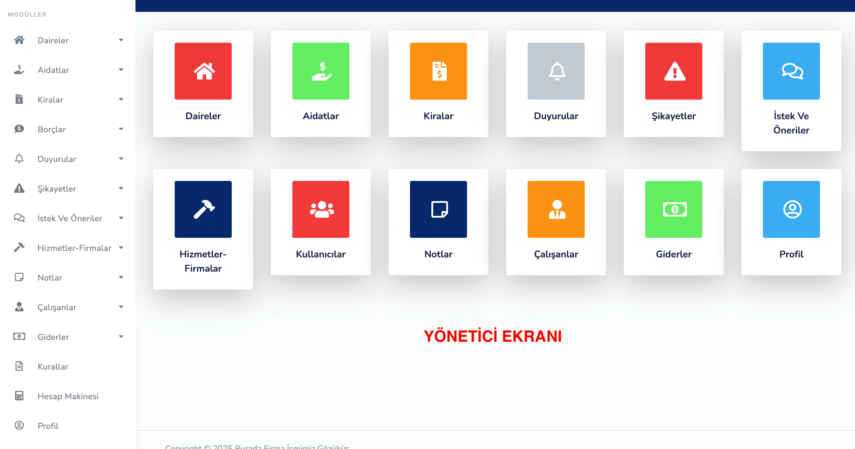 Site Yönetim Programı 