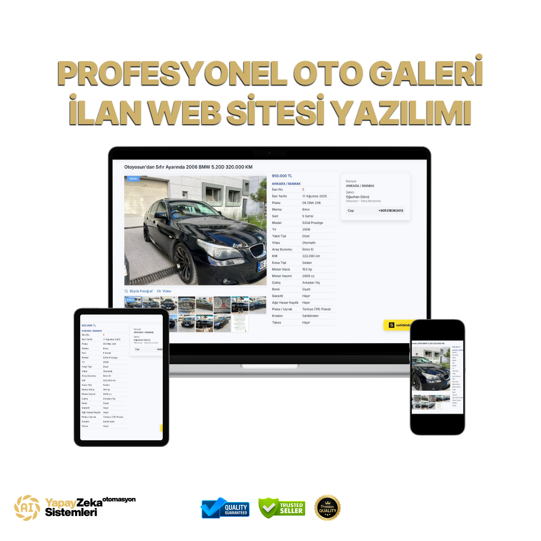 Galericiler İçin Özel Tasarlanmış Dijital Çözüm: Sahibinden API Entegrasyonu ile Satışlarınızı Artırın
