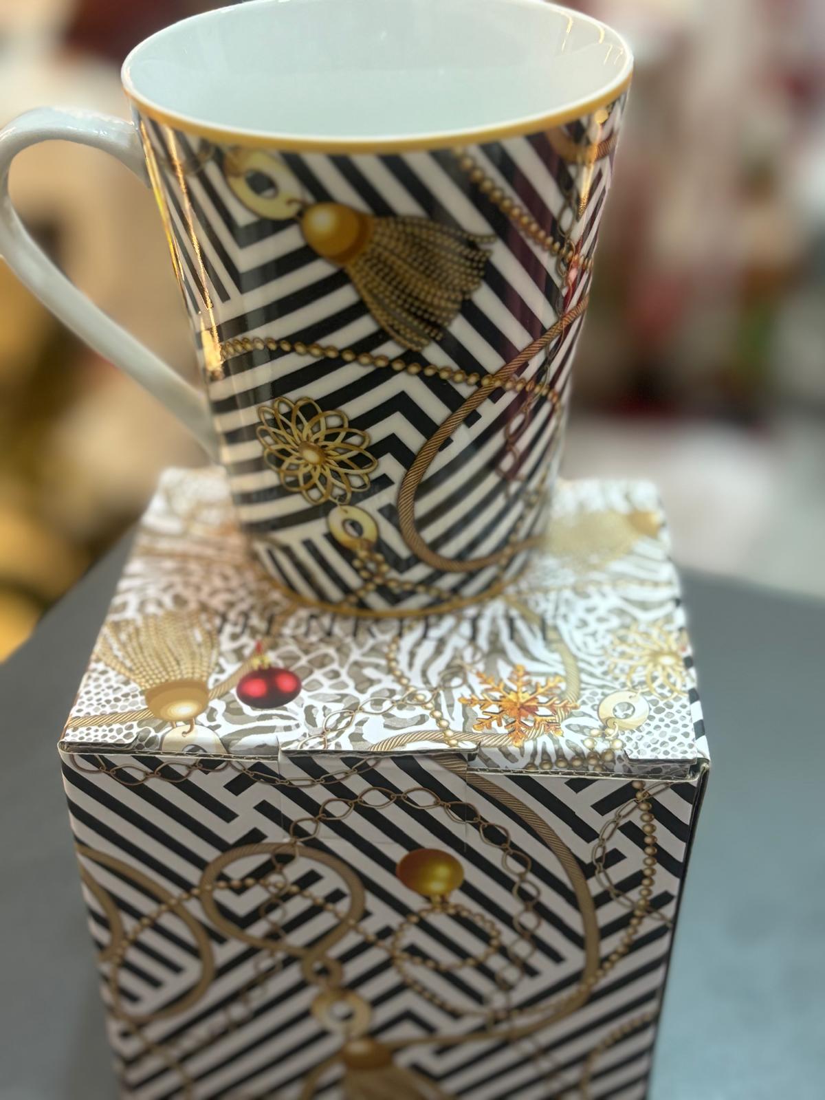 Geometric Pattern Ceramic Mug Henriette