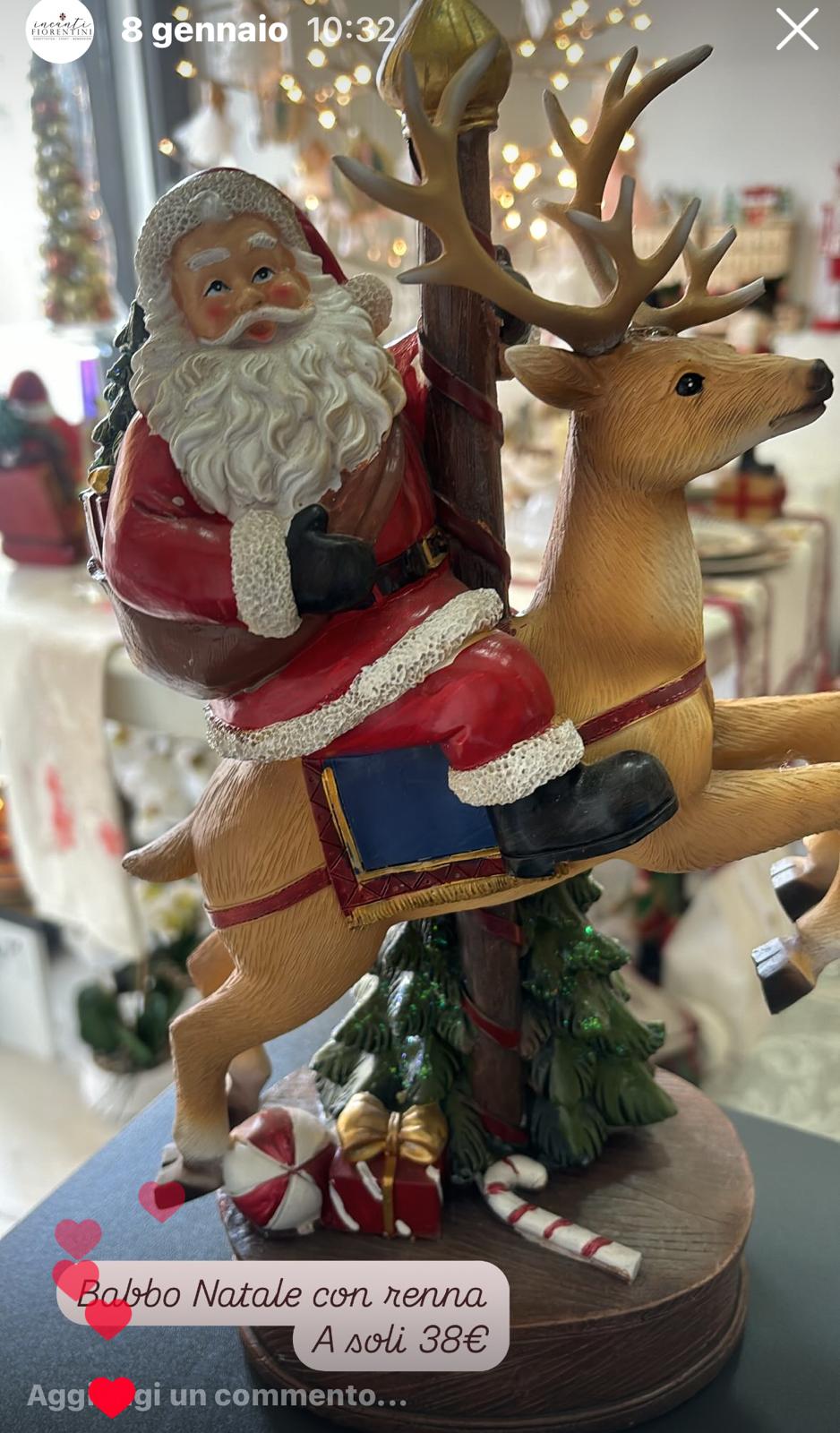 Babbo Natale con renna