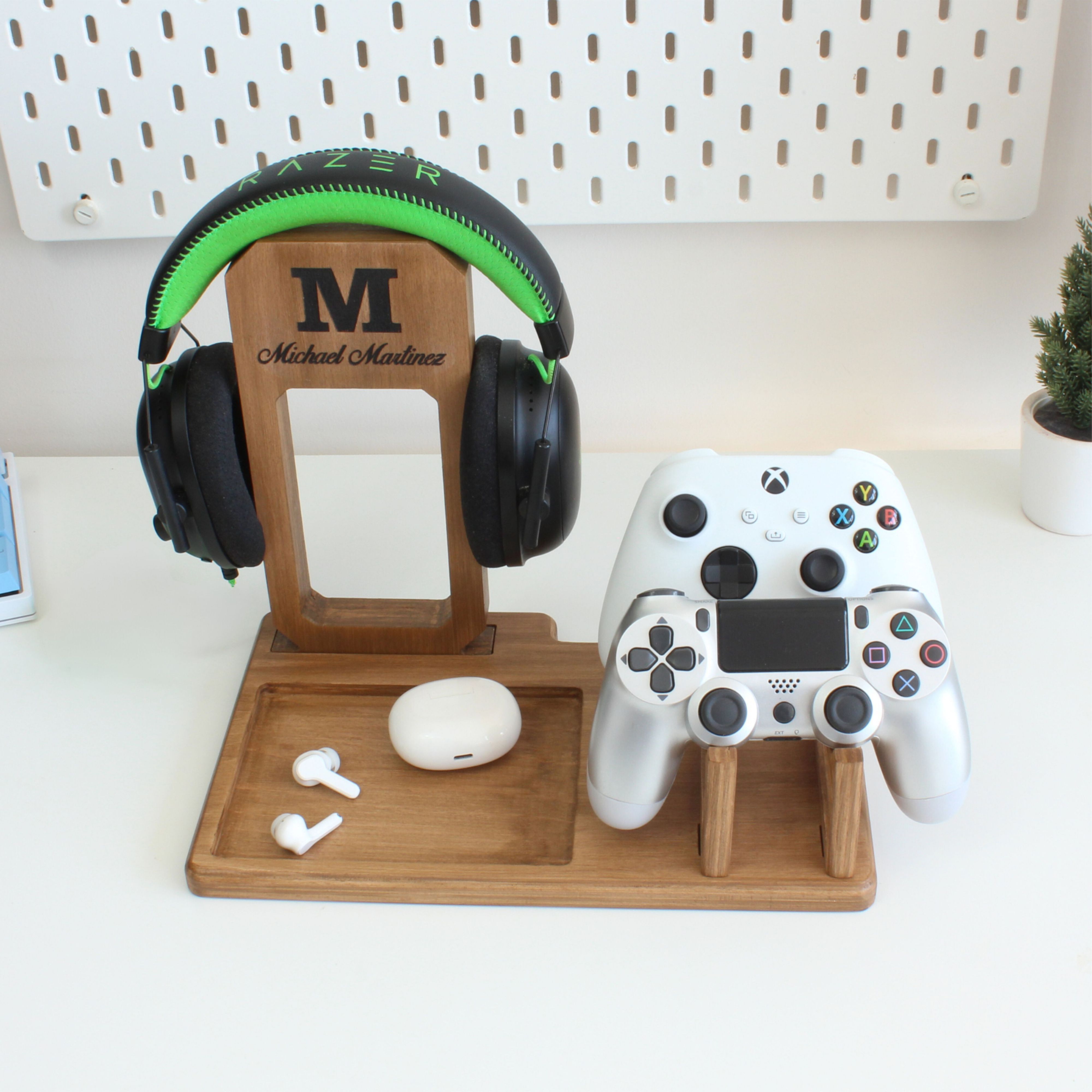 Wooden Gaming Accessories Stand