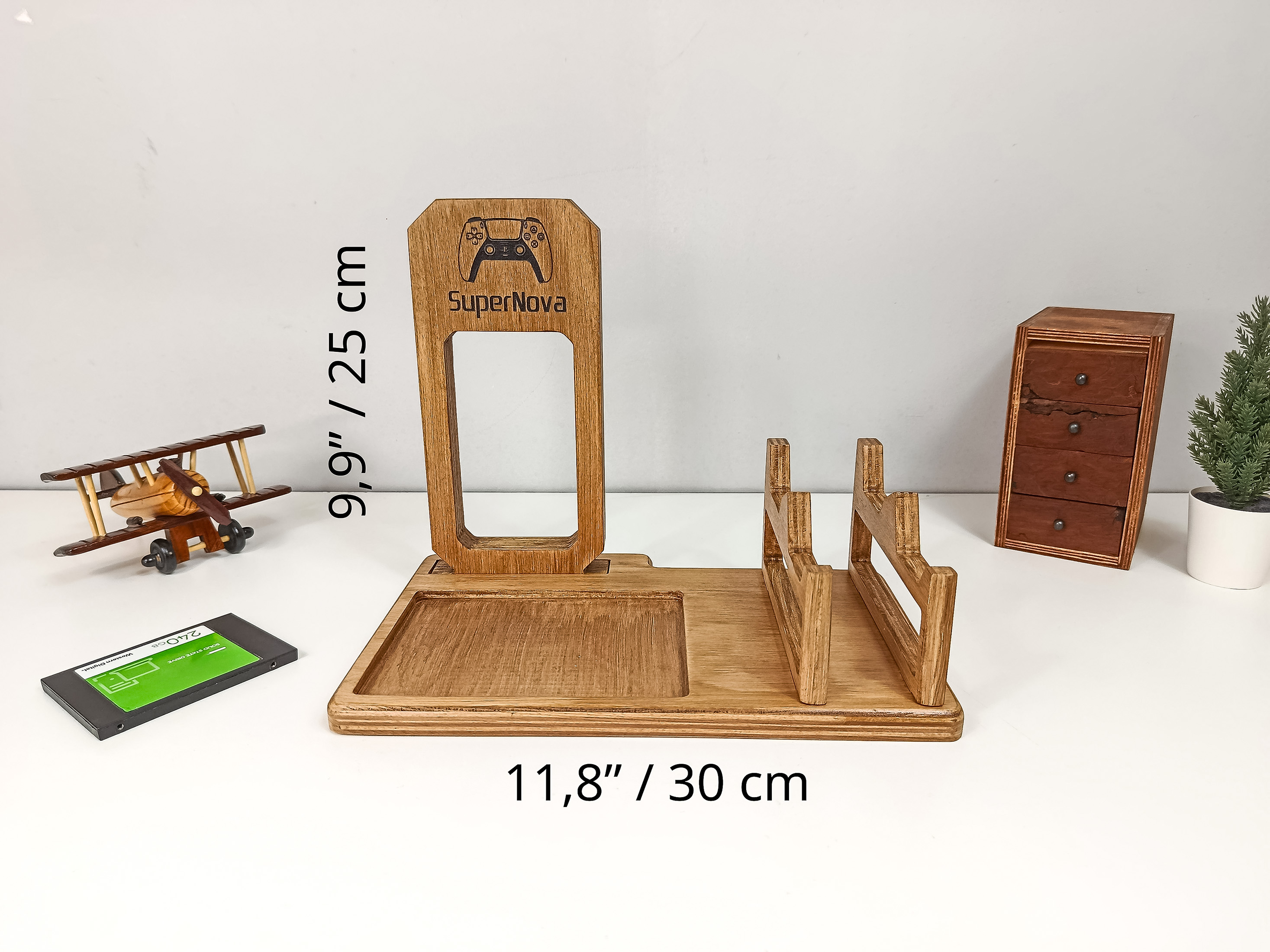 Controller Stand Headphone Holder, Personalized Gifts for Him, Boyfriend Christmas Gift, Custom Men Gifts, Anniversary Gift for Men