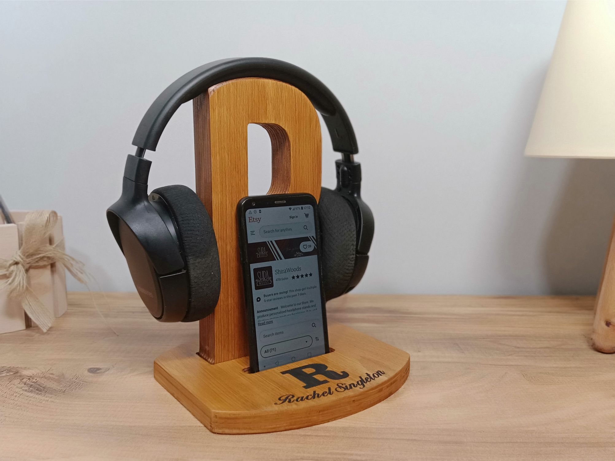 Headphone stand for Christmas, Valentine's Day gift Headphone holder, Personalized Gamer gift Headset Holder, Boyfriend gift, Gift for men