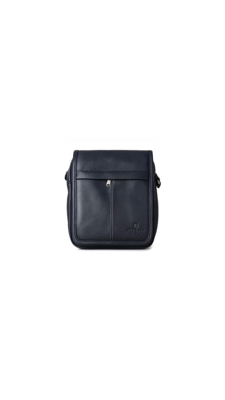 Forme Black leather shoulder bag