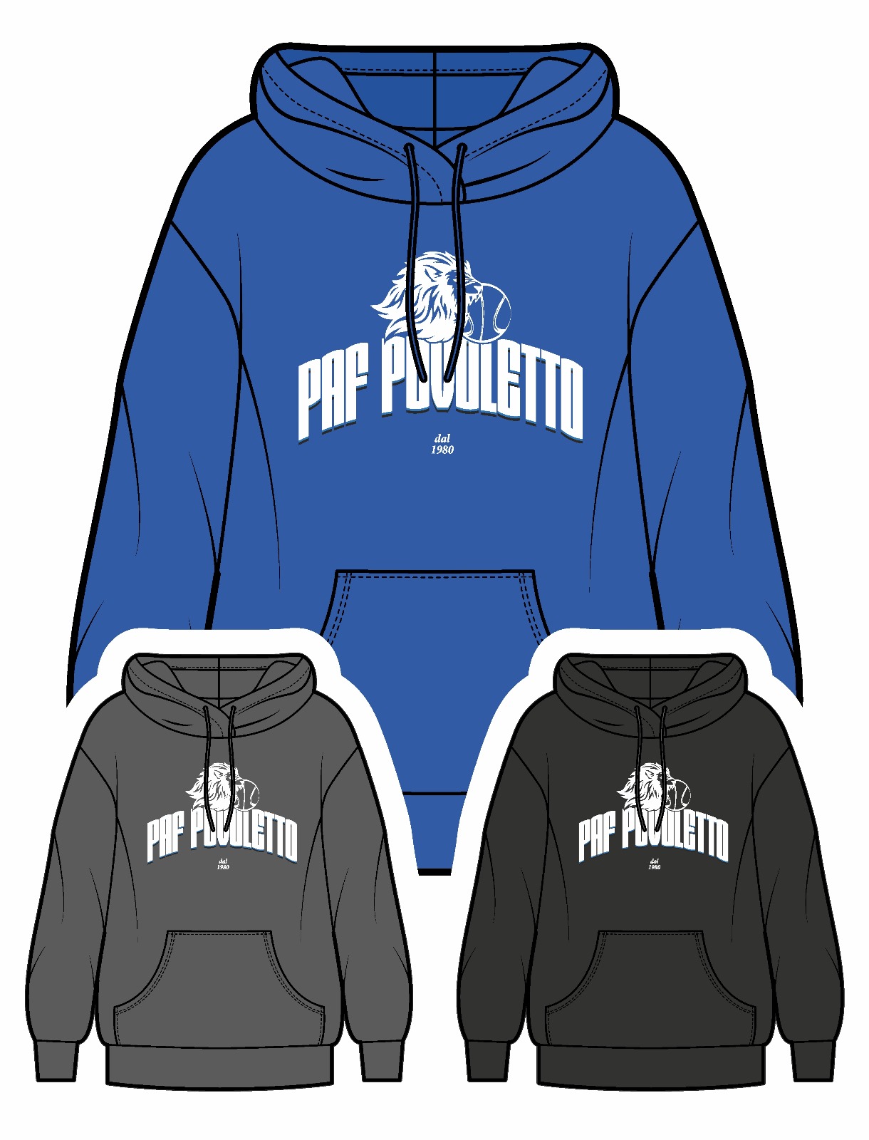 Felpa con cappuccio PAF