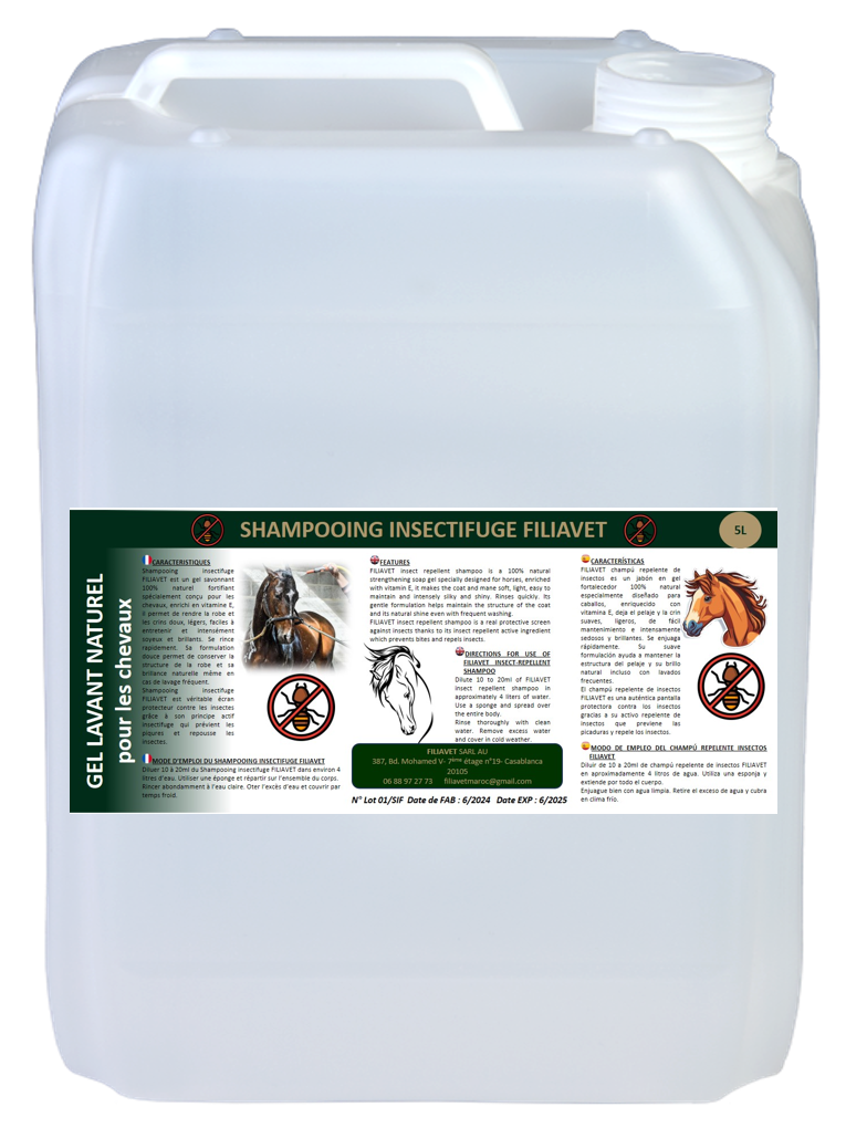 Shampooing insectifuge