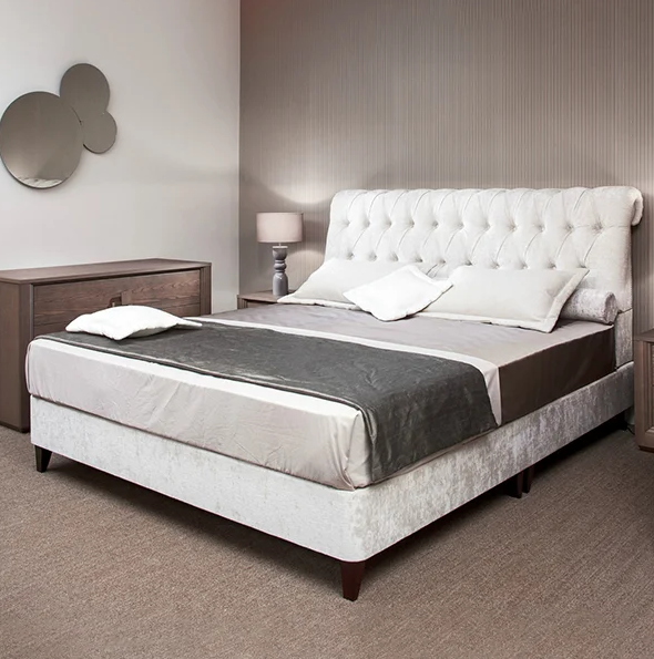 Nipa Tufted Panel Bed Frame